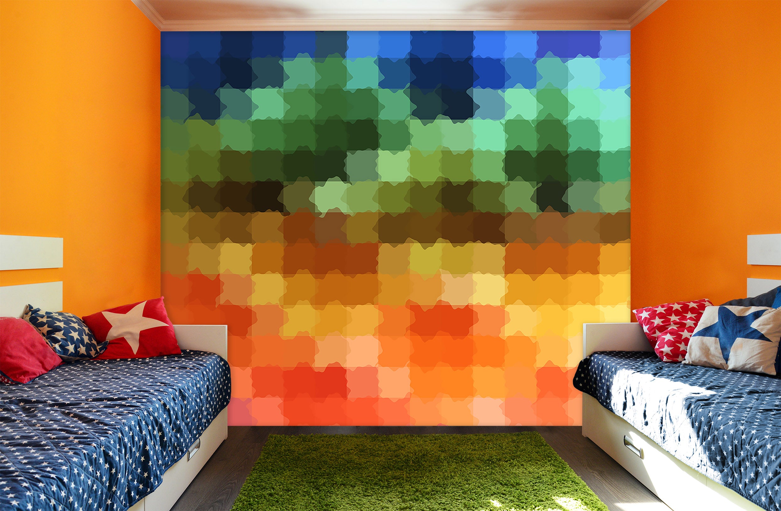 3D Color Multicultural 70107 Shandra Smith Wall Mural Wall Murals