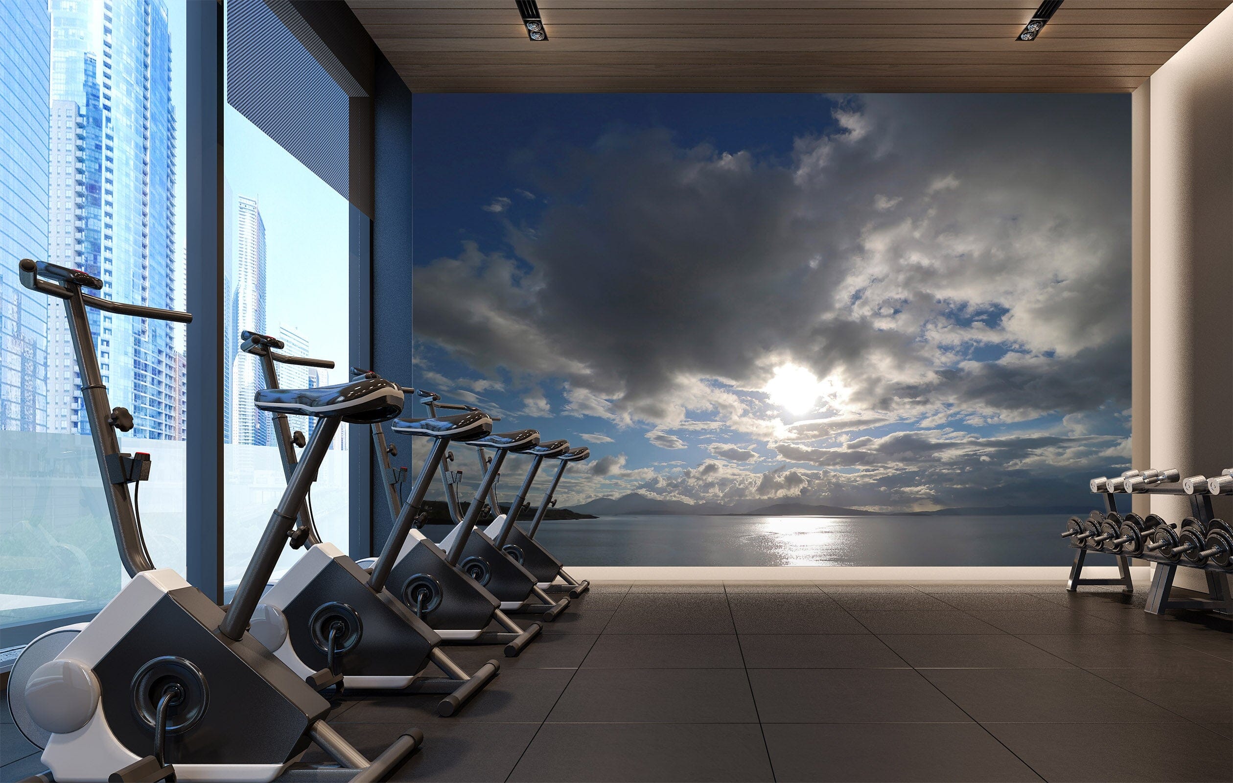 3D Clouds Sunshine 125 Jerry LoFaro Wall Mural Wall Murals Wallpaper AJ Wallpaper 2 