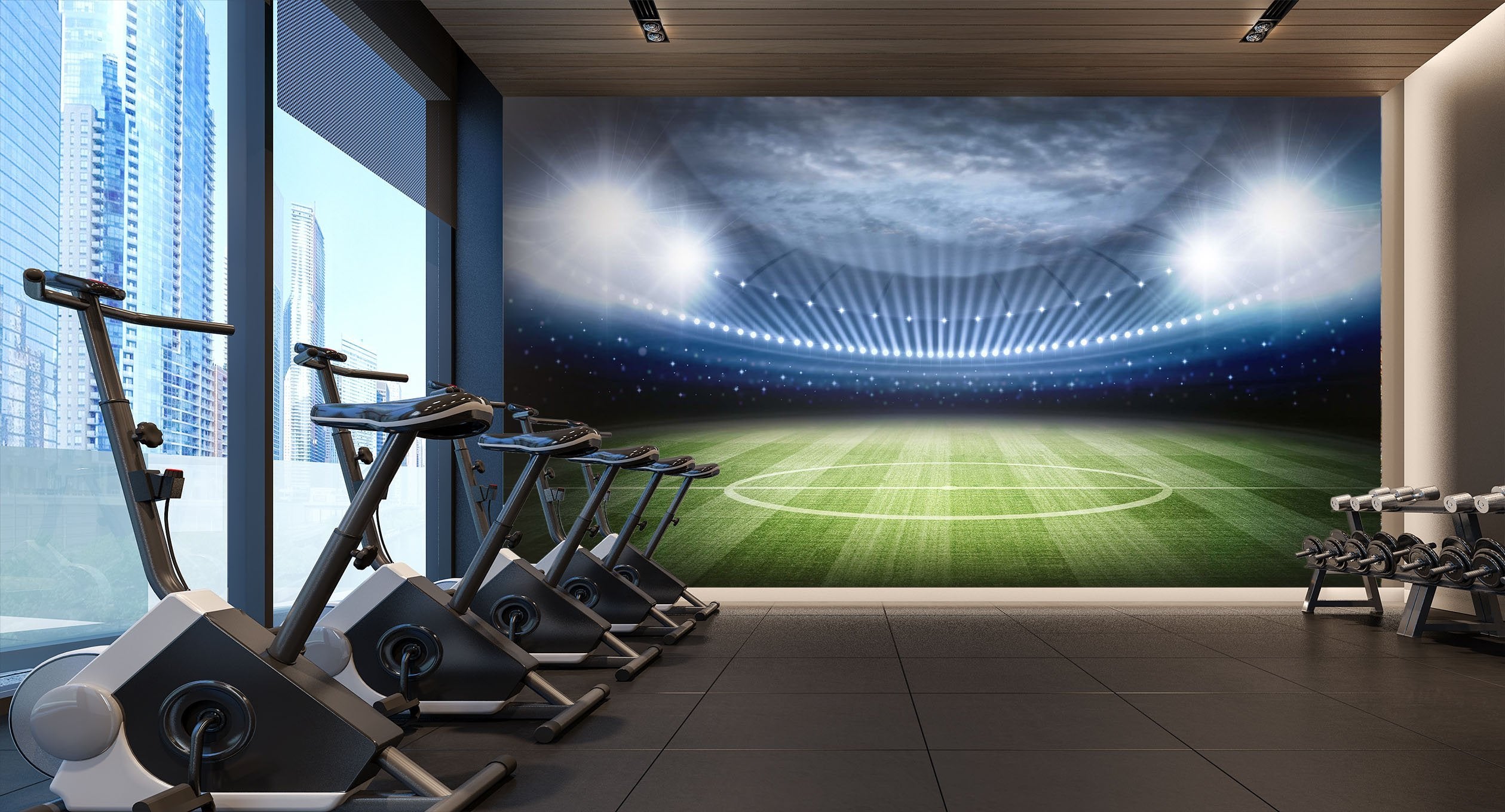 3D stadium with lights 30 Wall Murals Wallpaper AJ Wallpaper 