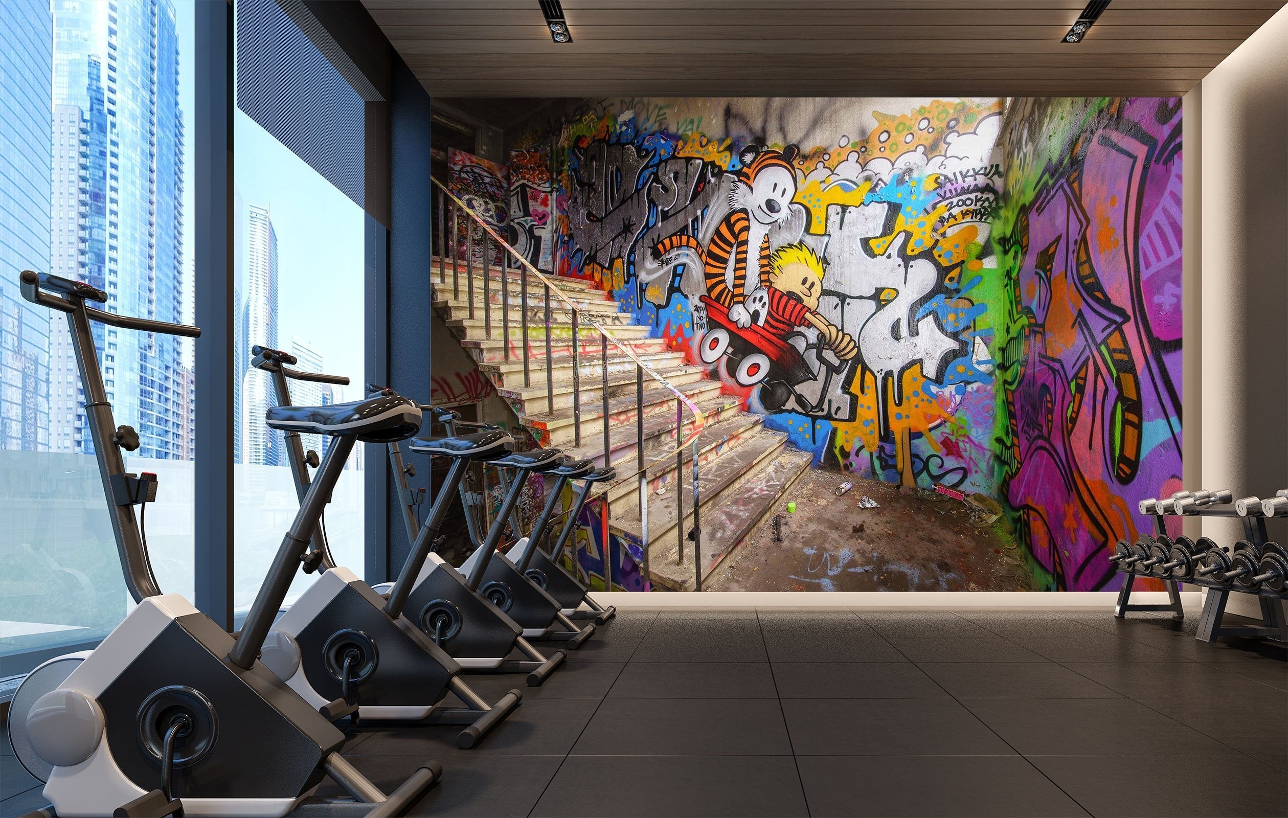 3D graffiti with stairs 39 Wall Murals Wallpaper AJ Wallpaper 