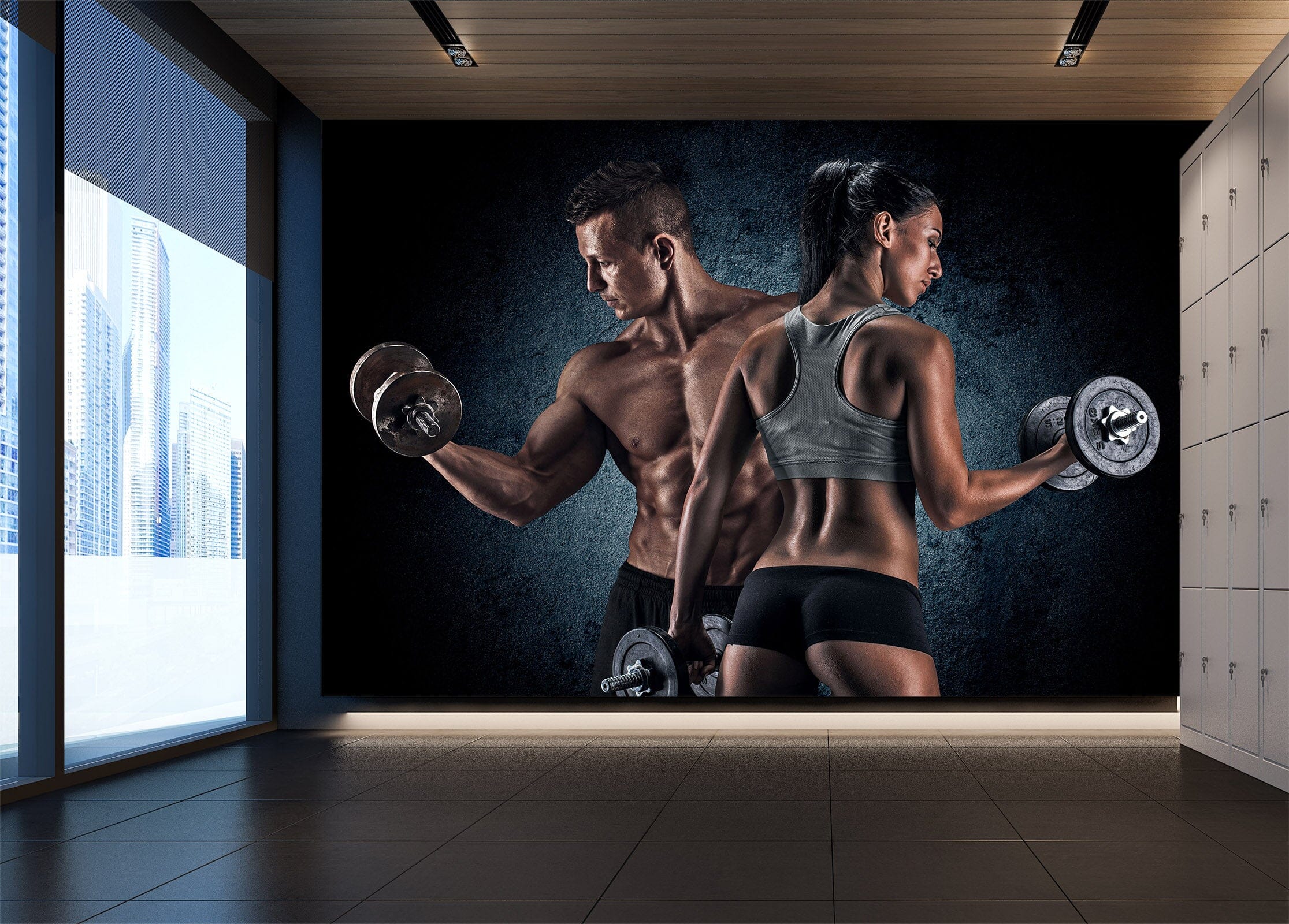 3D Arm Dumbbell 258 Wall Murals Wallpaper AJ Wallpaper 2 