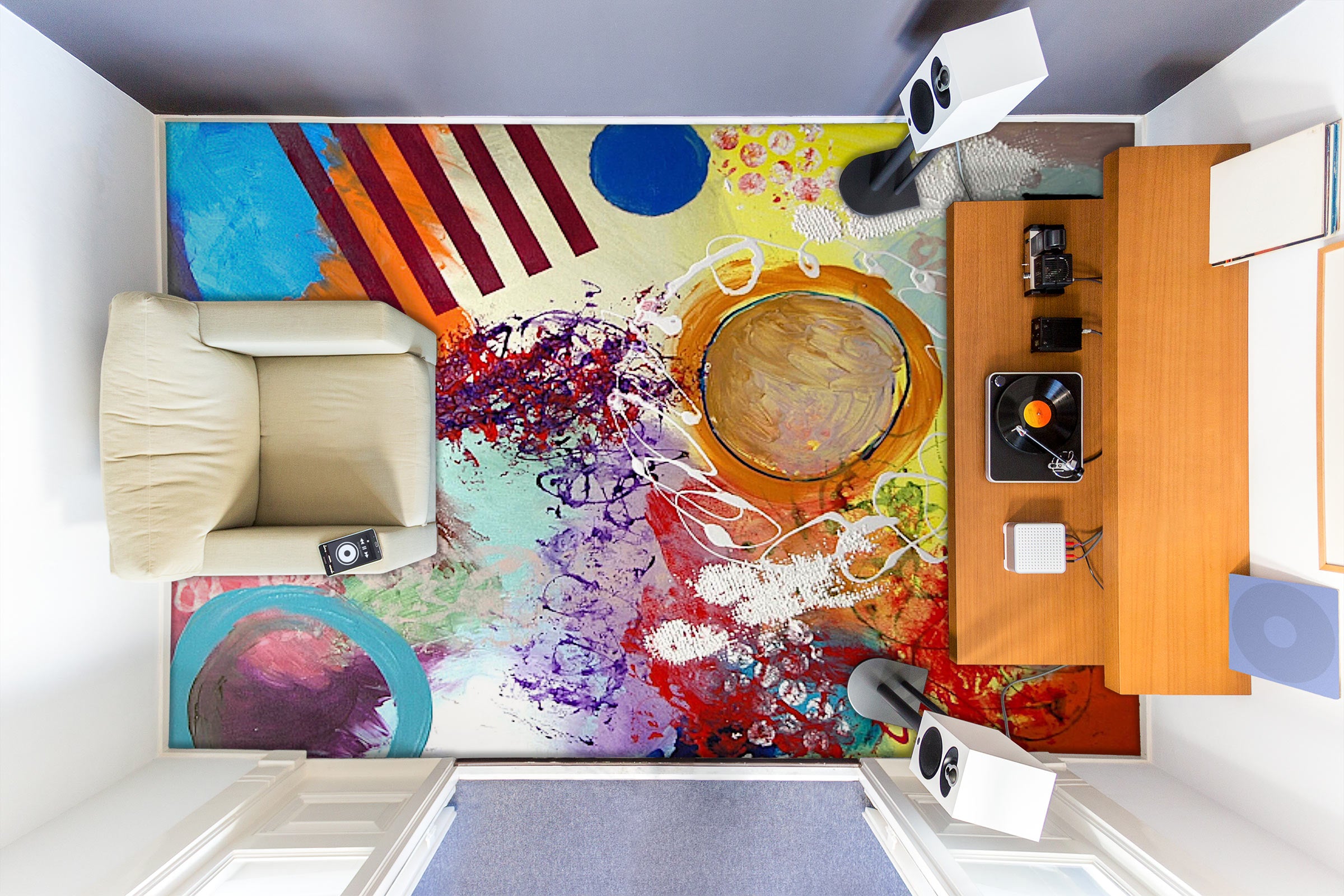 3D Paint Color Pattern 9507 Allan P. Friedlander Floor Mural