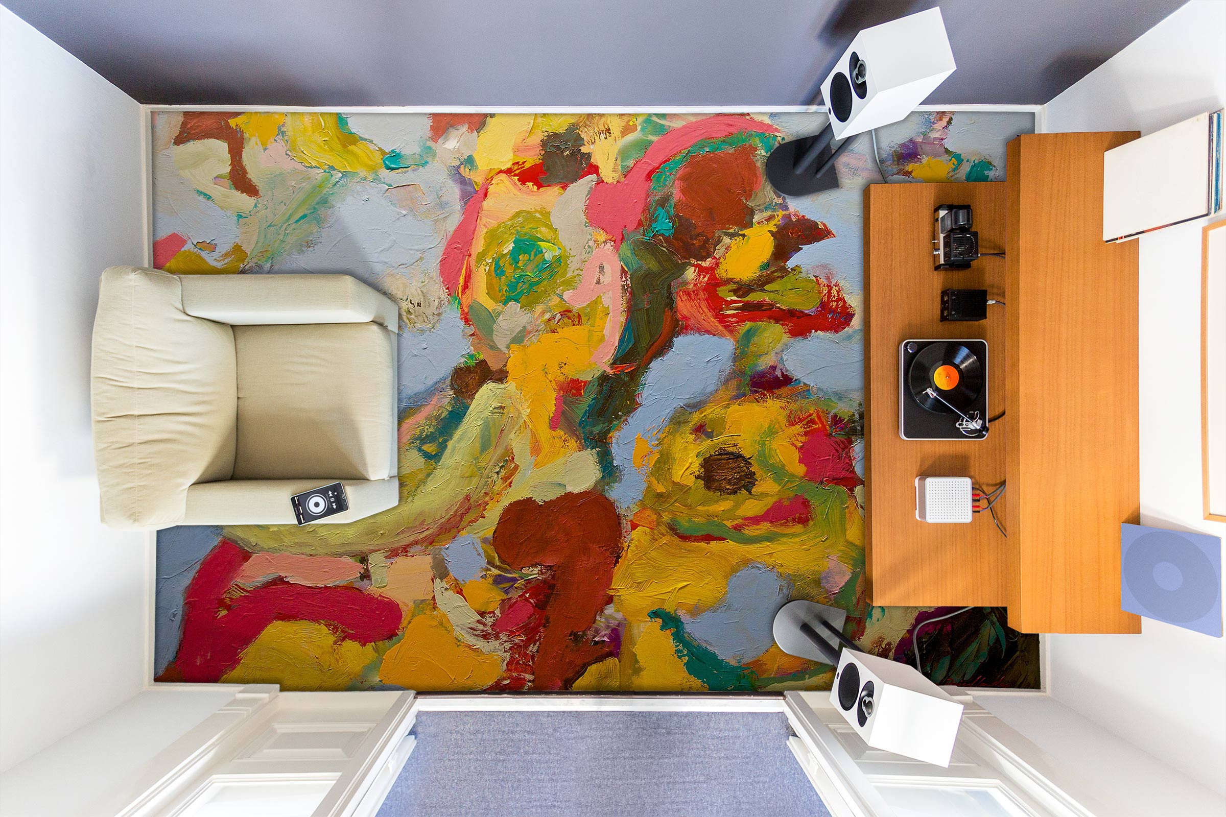 3D Pigment Pattern 9623 Allan P. Friedlander Floor Mural