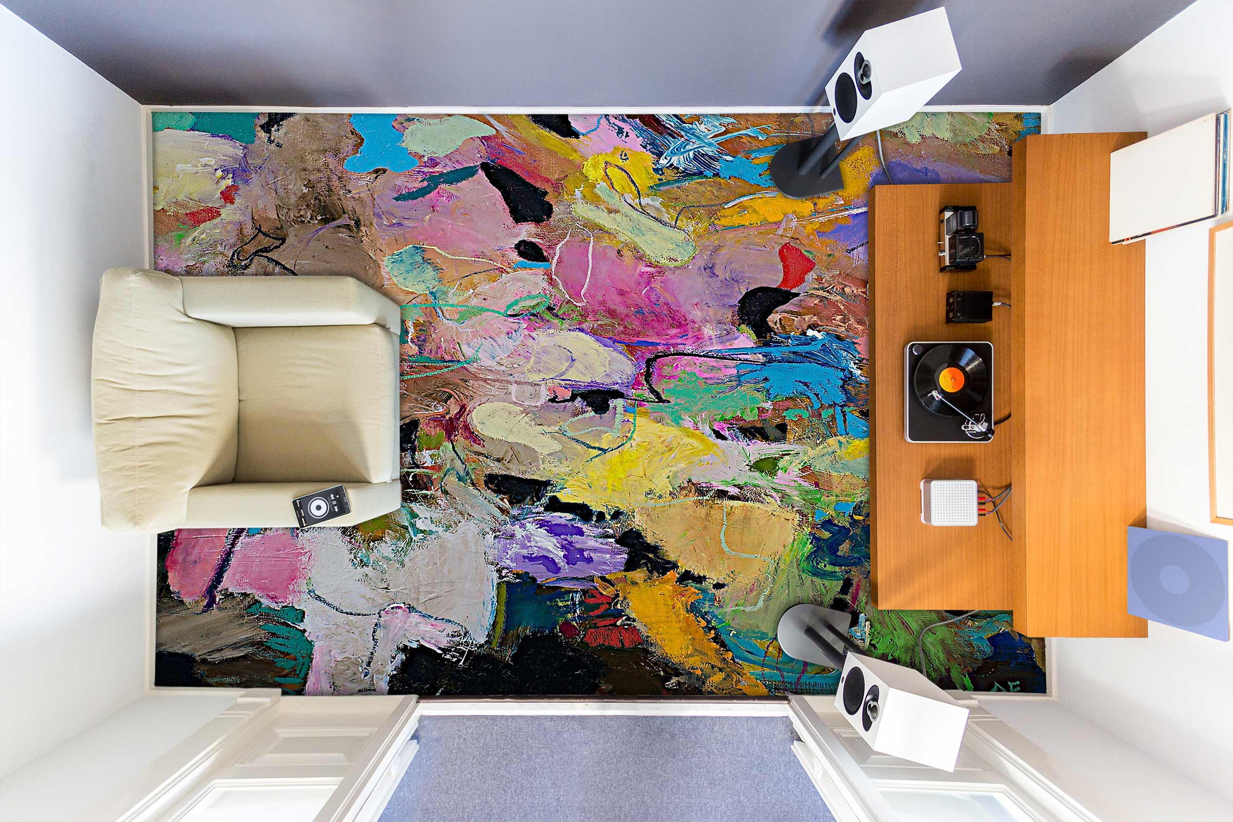 3D Colorful Paint 9607 Allan P. Friedlander Floor Mural