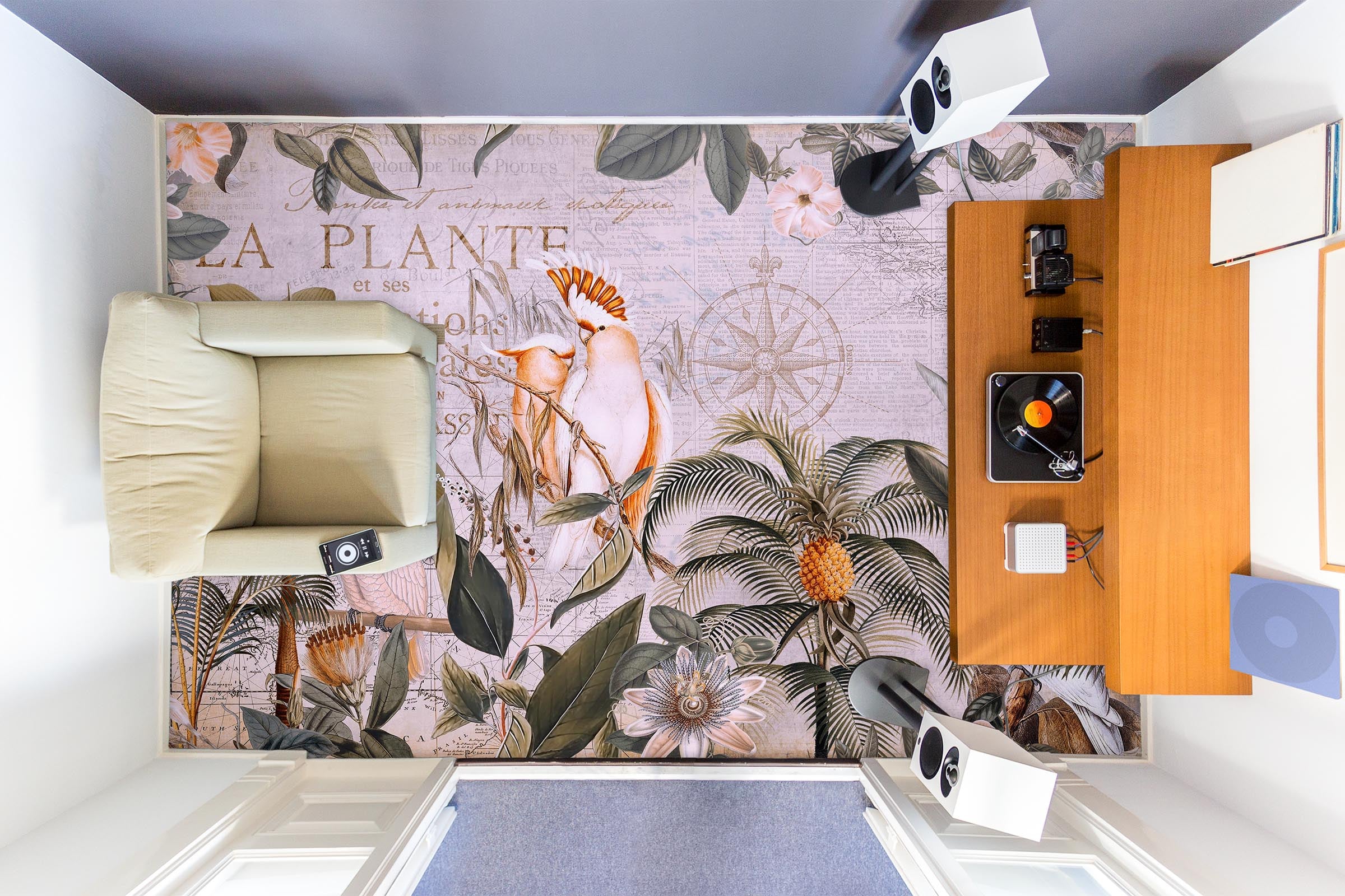 3D Grove Parrot Pineapple 104172 Andrea Haase Floor Mural