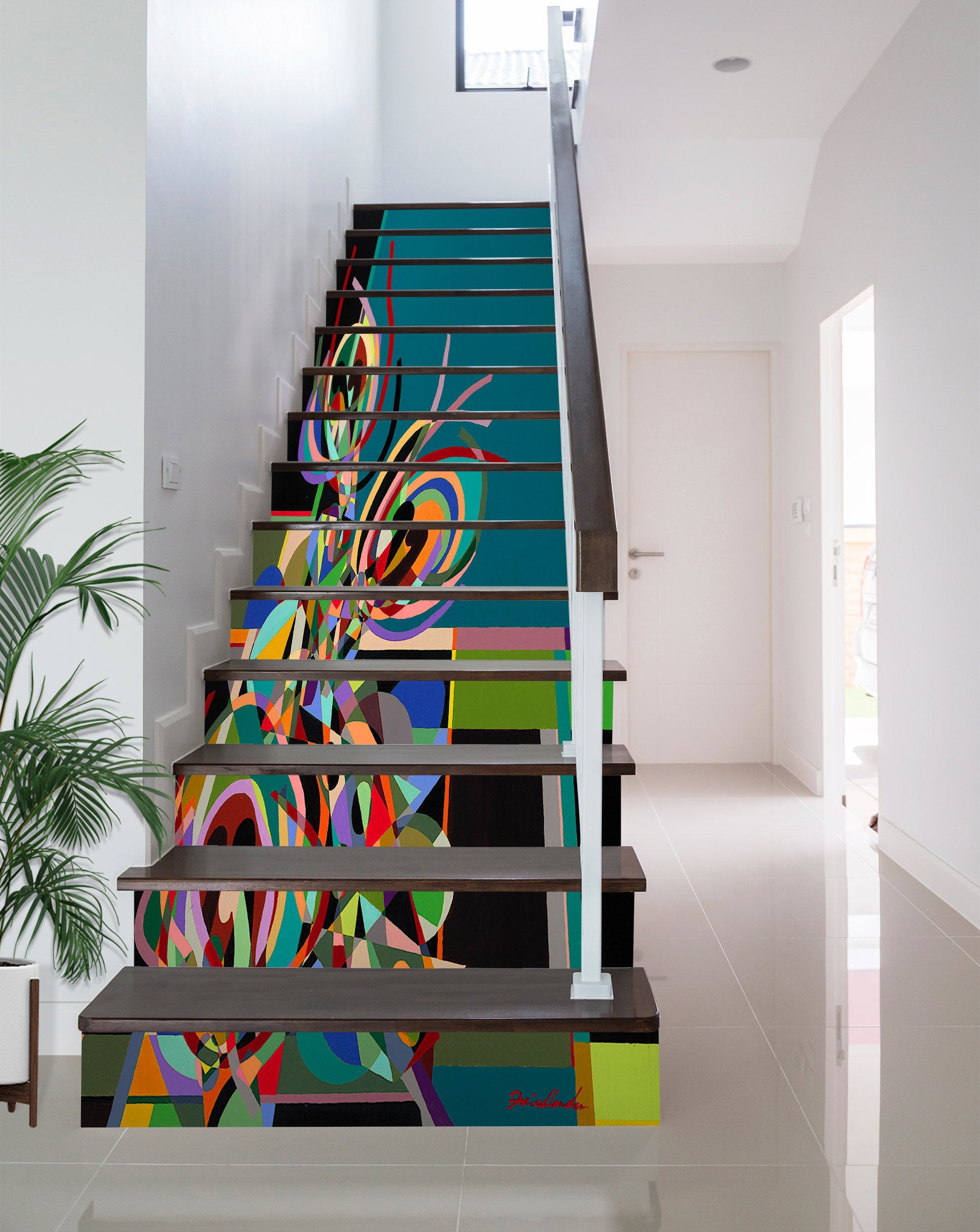 3D Colorful Pattern 9058 Allan P. Friedlander Stair Risers