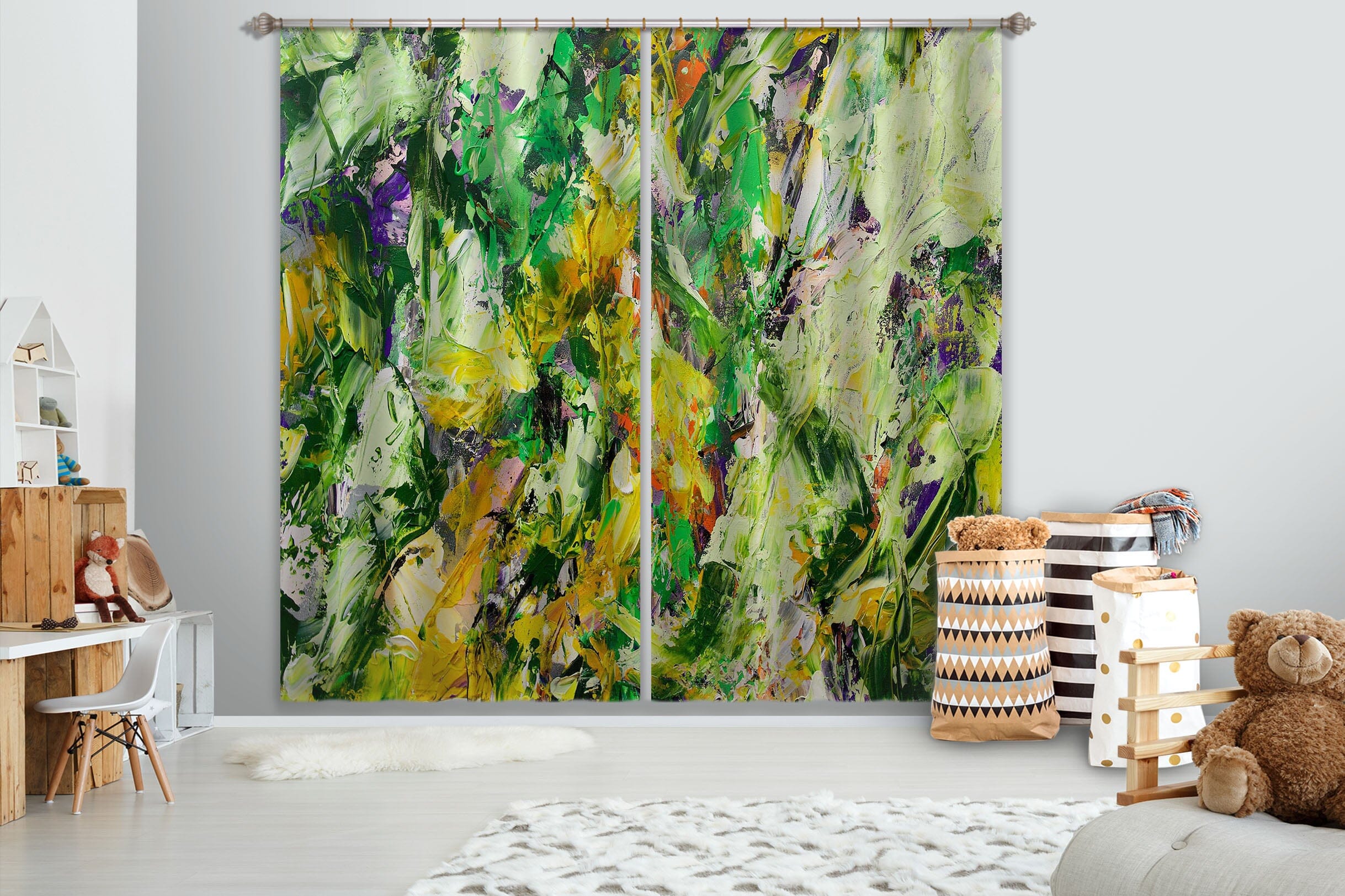 3D Color Graffiti 251 Allan P. Friedlander Curtain Curtains Drapes Curtains AJ Creativity Home 