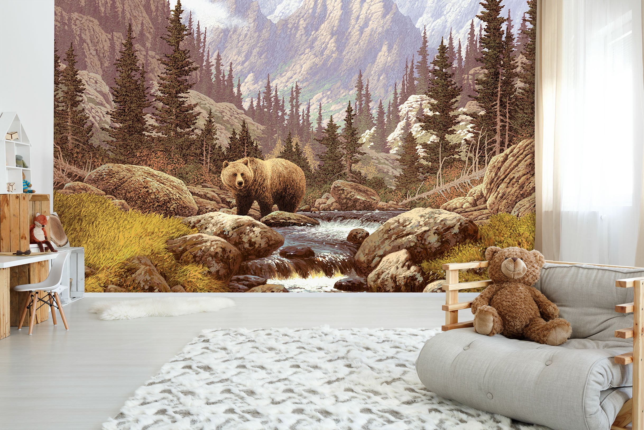 3D Bear River 206 Wall Murals