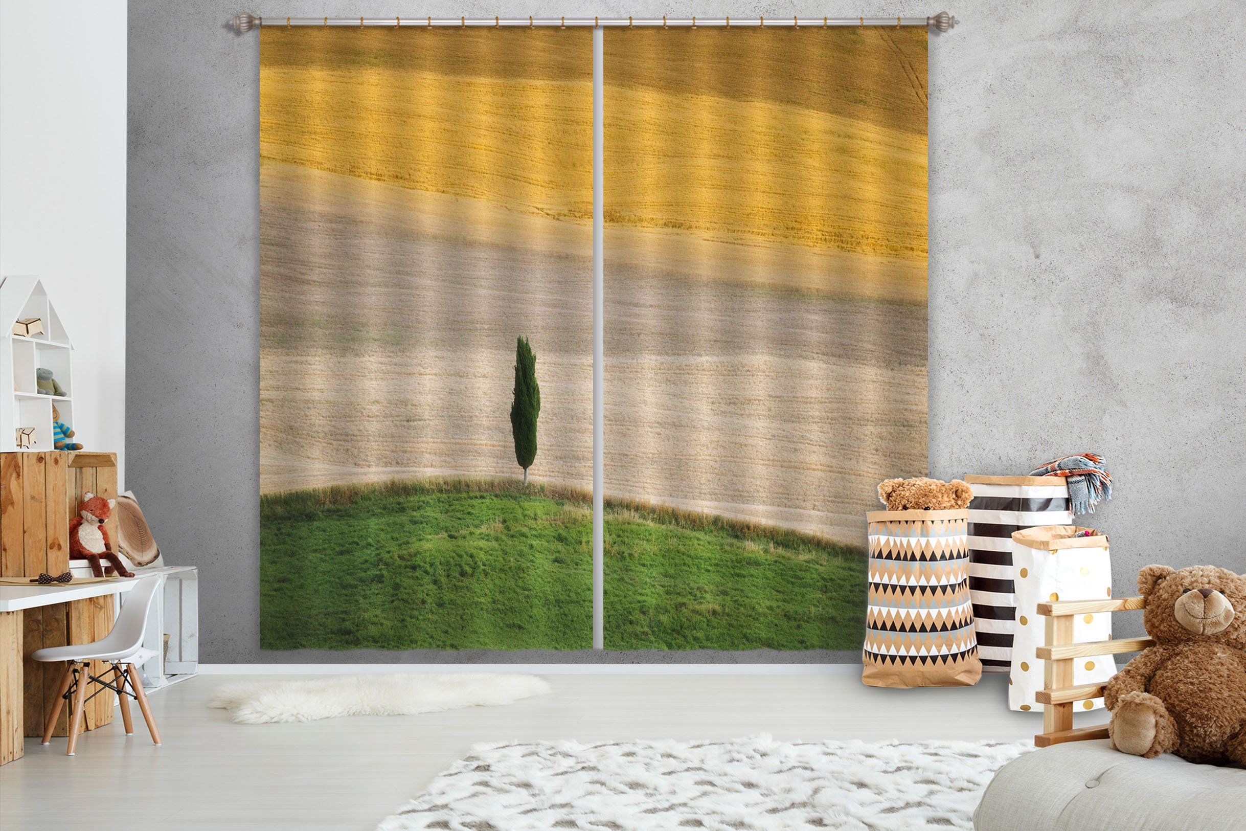 3D Beach Grass 150 Marco Carmassi Curtain Curtains Drapes Curtains AJ Creativity Home 