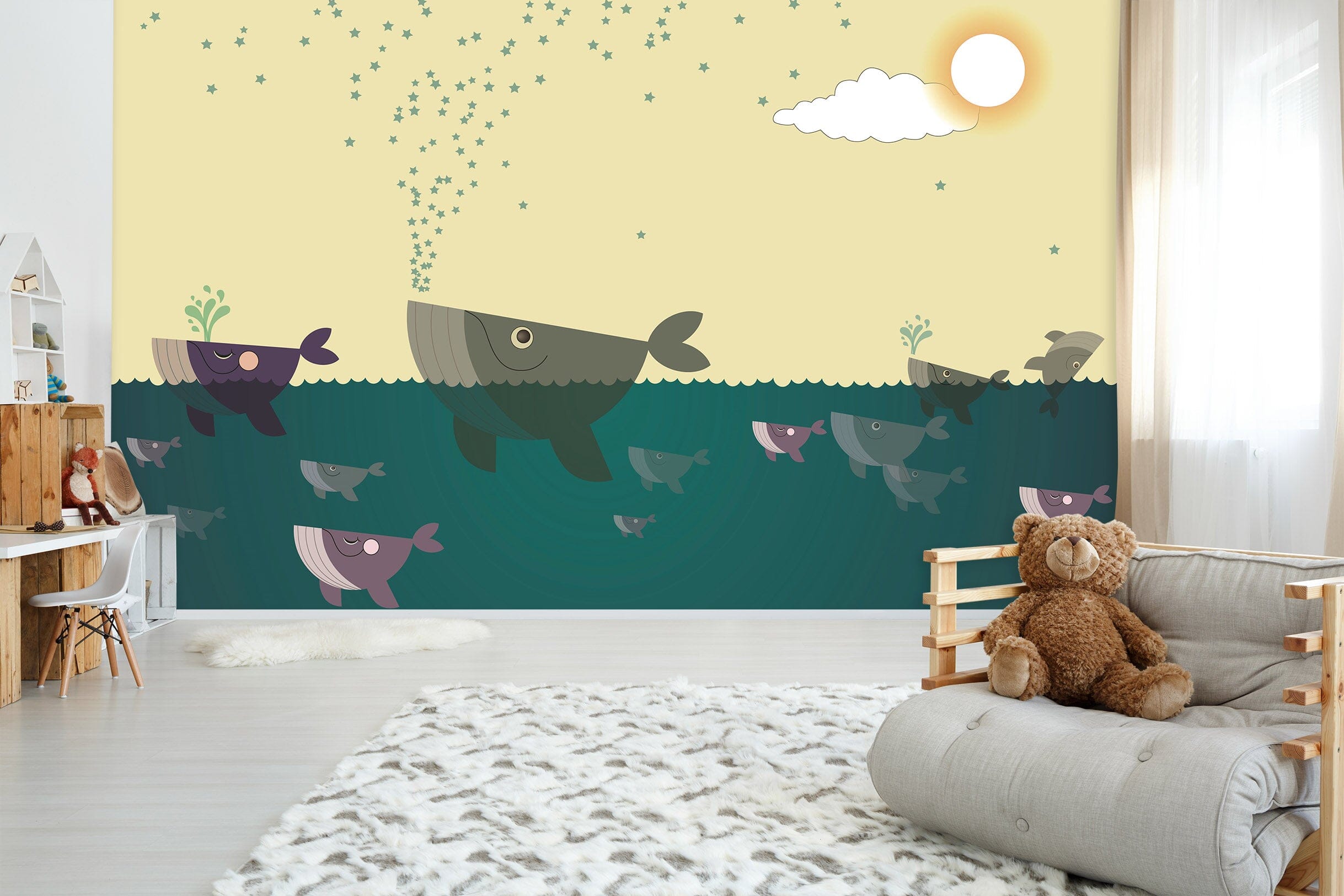 3D Painted Fish 018 Wall Murals Wallpaper AJ Wallpaper 2 