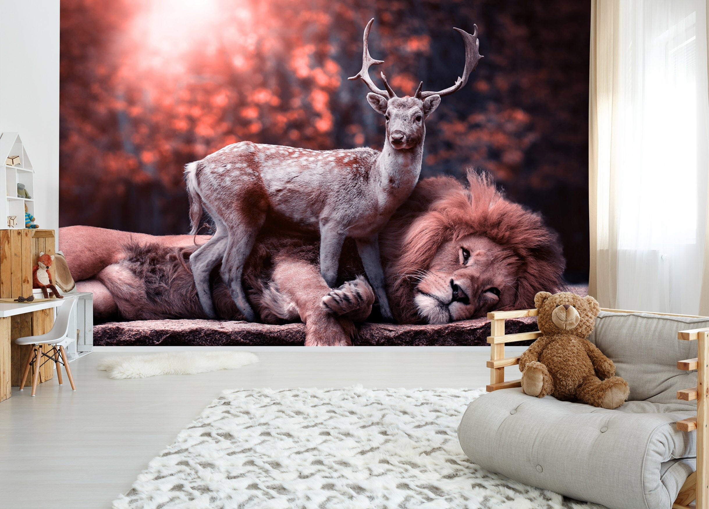 3D Sika Lion 164 Wall Murals Wallpaper AJ Wallpaper 2 