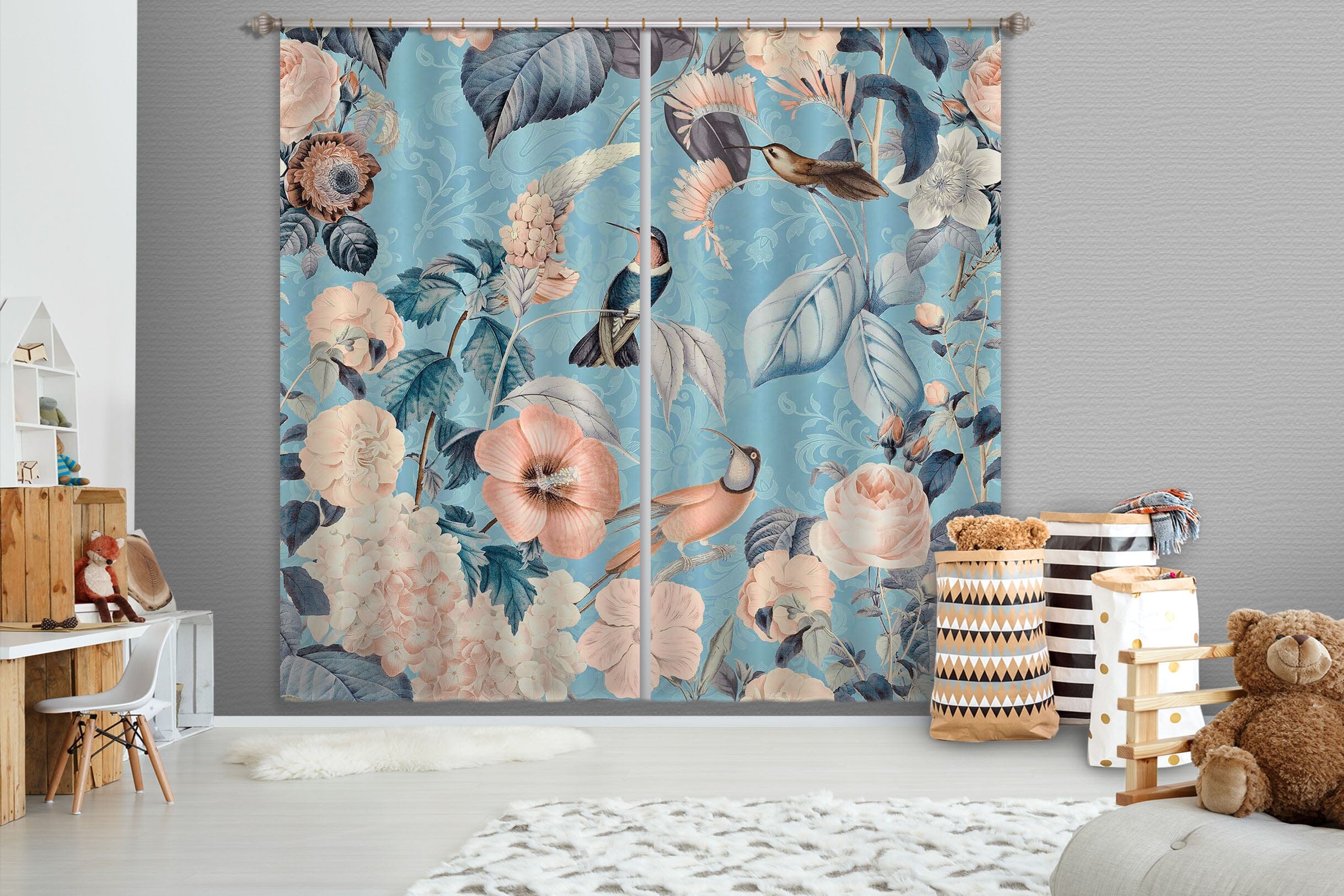 3D Flowers Home 062 Andrea haase Curtain Curtains Drapes Curtains AJ Creativity Home 