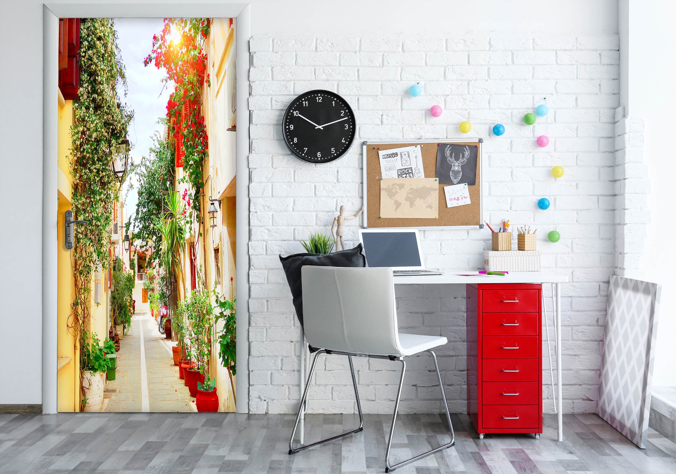 3D Flower Room 22133 Door Mural