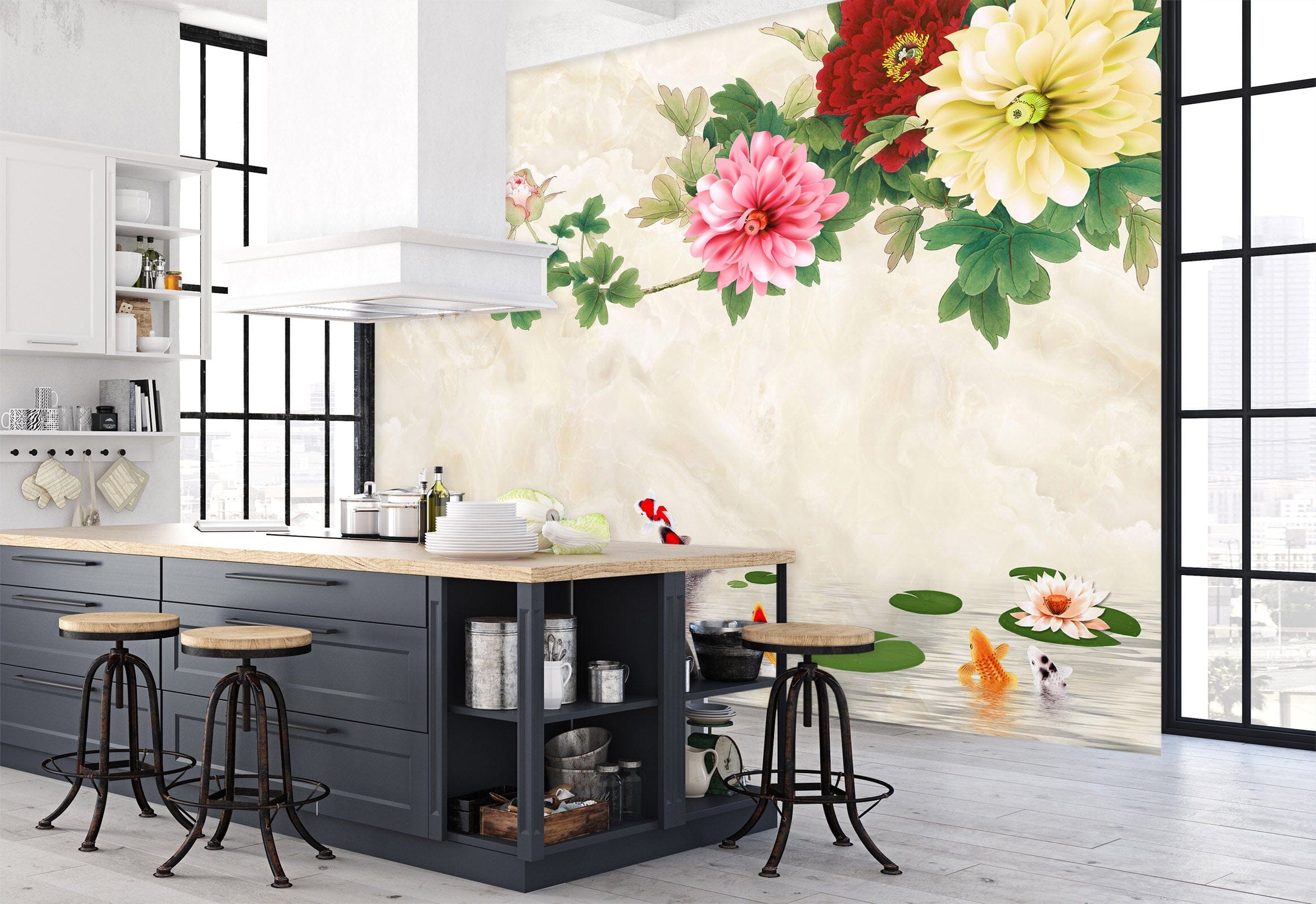 3D Color Chrysanthemum 1482 Wall Murals Wallpaper AJ Wallpaper 2 