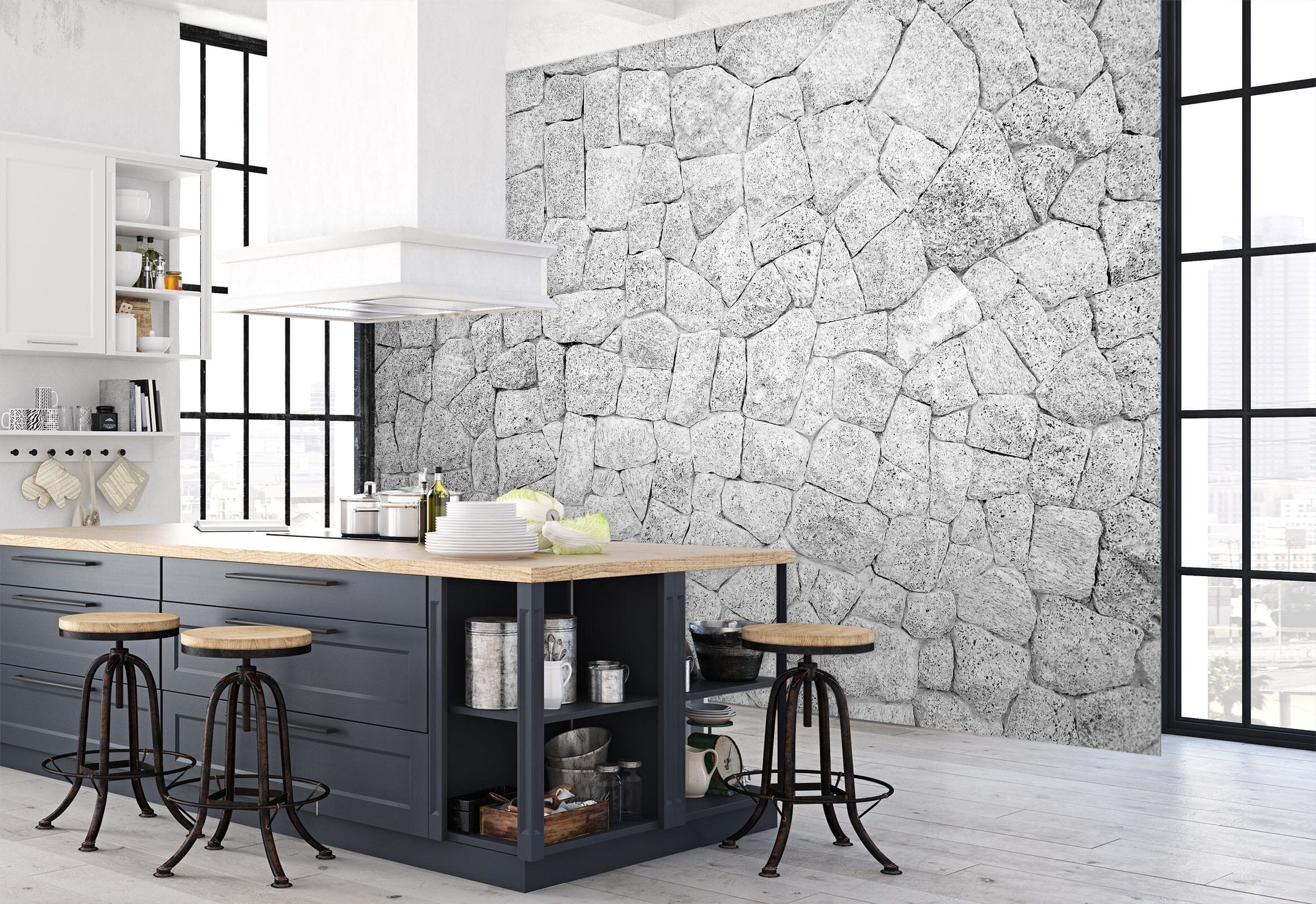 3D Grey Marble Pattern 1420 Wall Murals Wallpaper AJ Wallpaper 2 