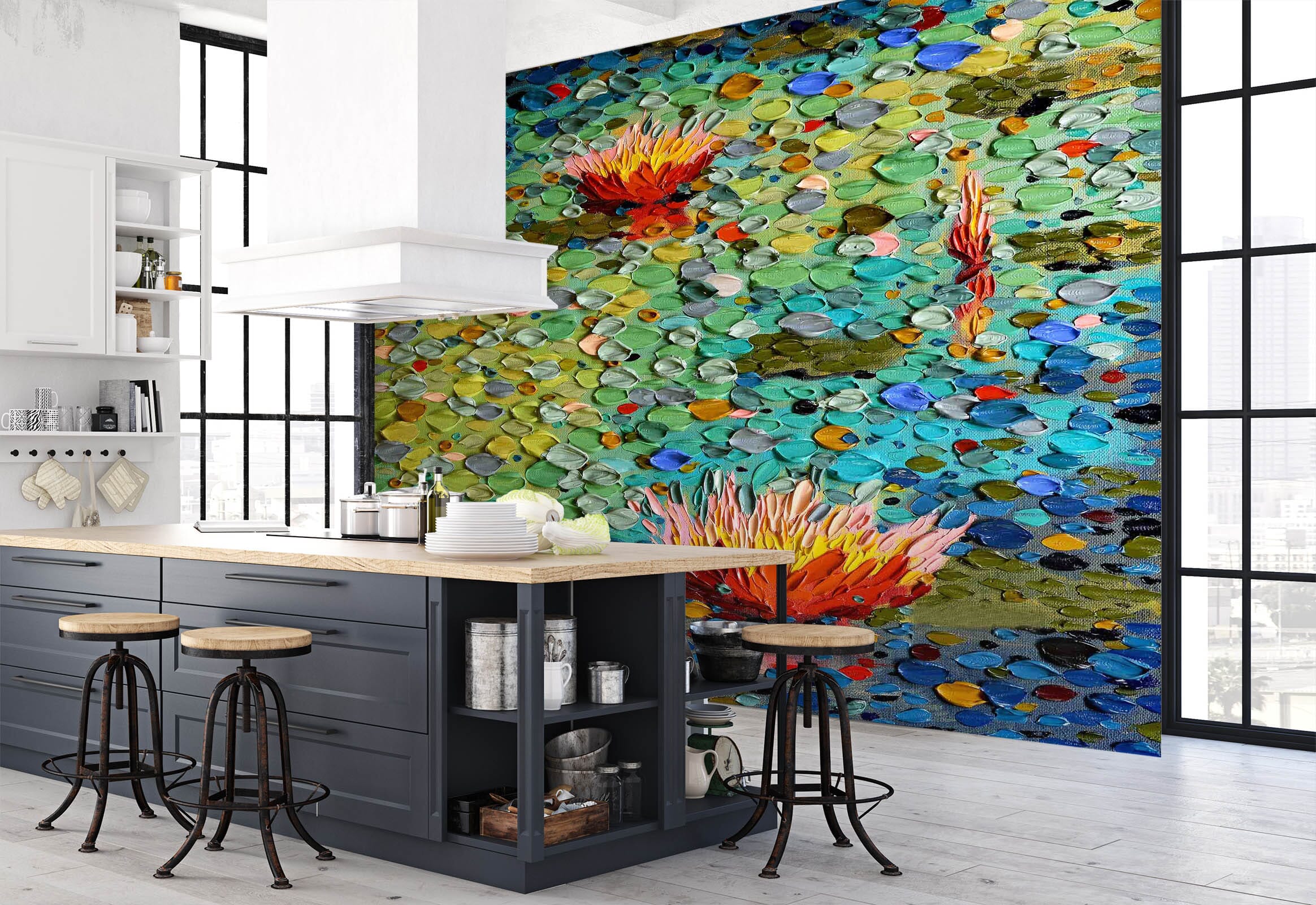 3D Summertime 1416 Dena Tollefson Wall Mural Wall Murals Wallpaper AJ Wallpaper 2 