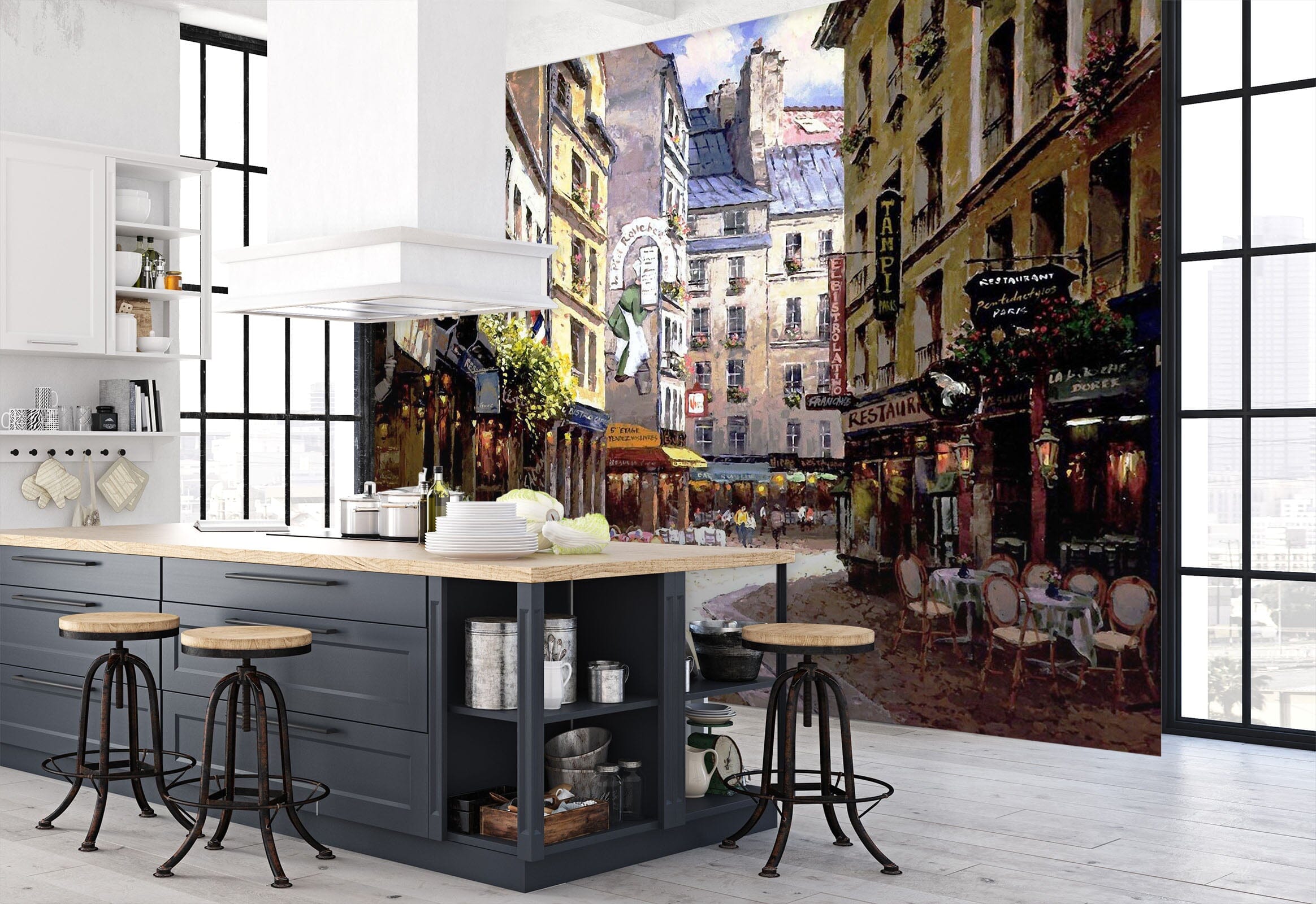 3D Oil Painting Street 150 Wall Murals Wallpaper AJ Wallpaper 2 