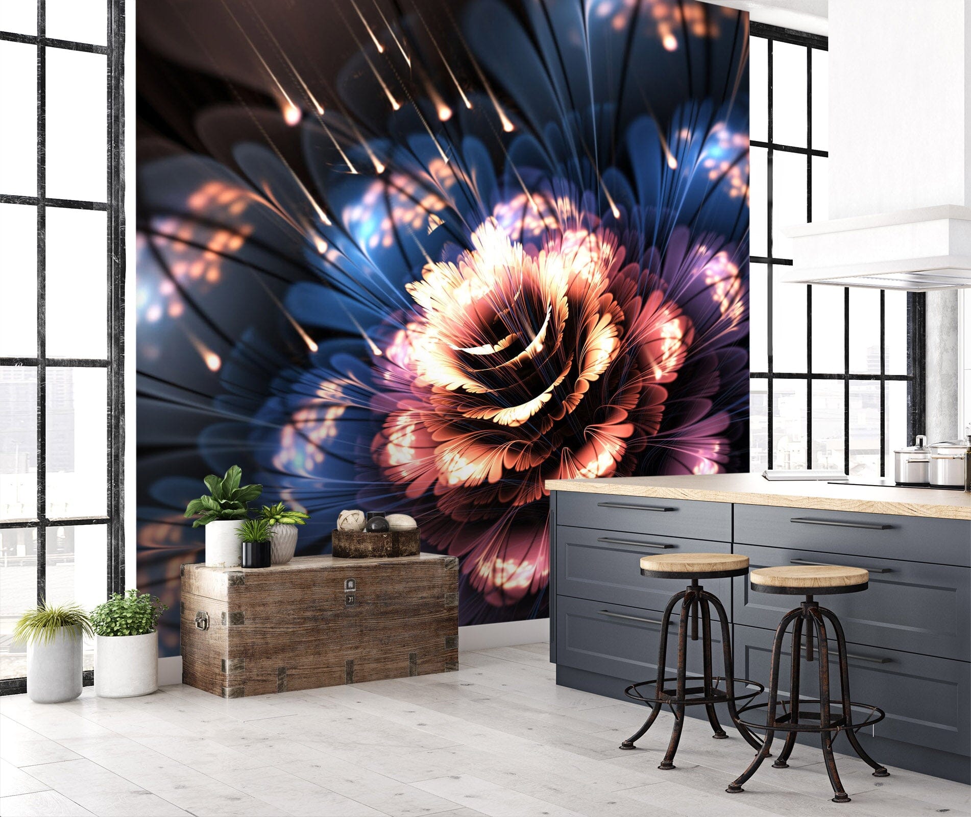 3D Firework Flower 2023 Wall Murals Wallpaper AJ Wallpaper 2 