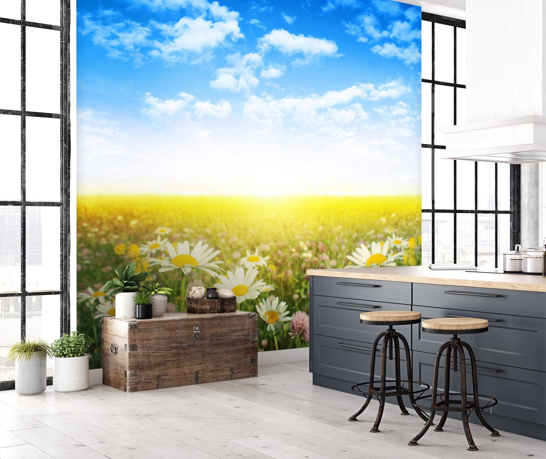 3D Flower Field 146 Wall Murals Wallpaper AJ Wallpaper 2 