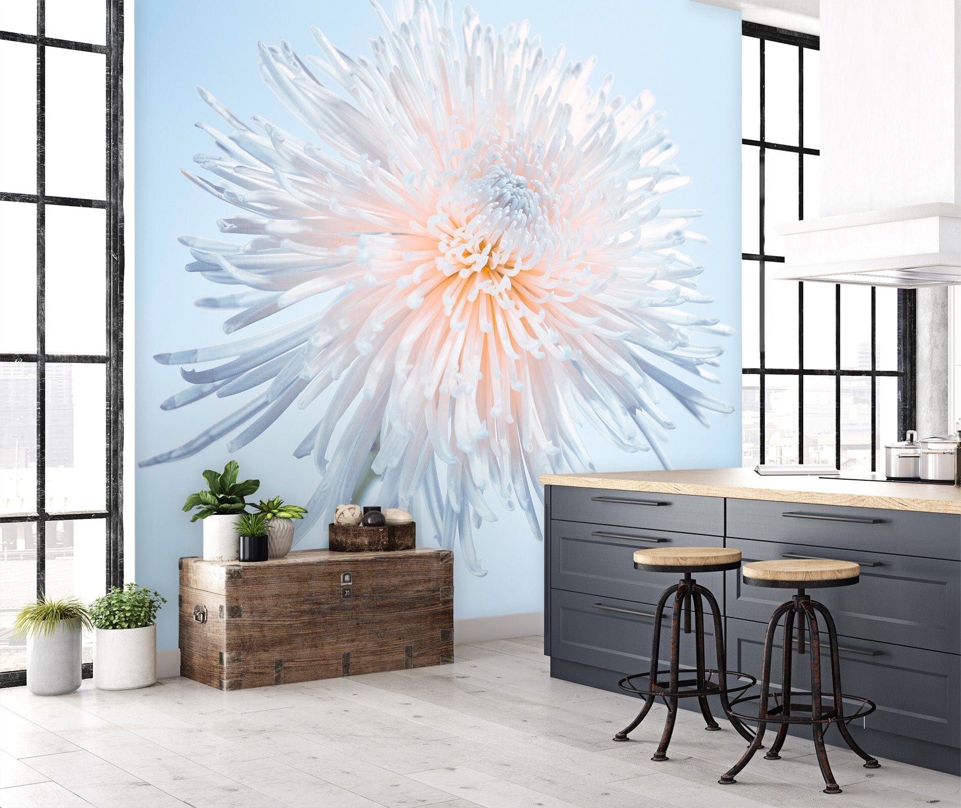 3D Sunny Flower 1411 Assaf Frank Wall Mural Wall Murals Wallpaper AJ Wallpaper 2 