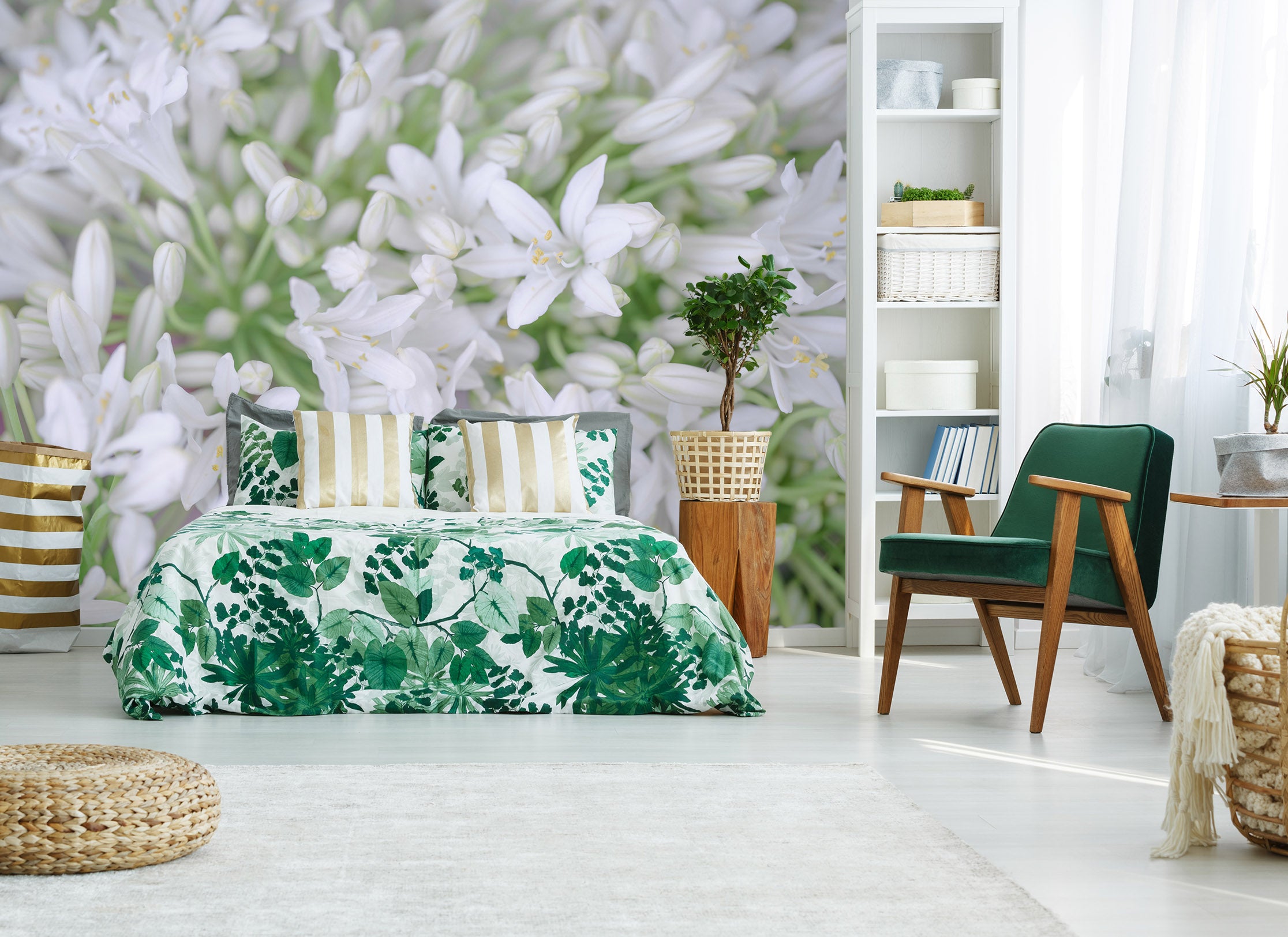 3D White Flower 6268 Assaf Frank Wall Mural Wall Murals