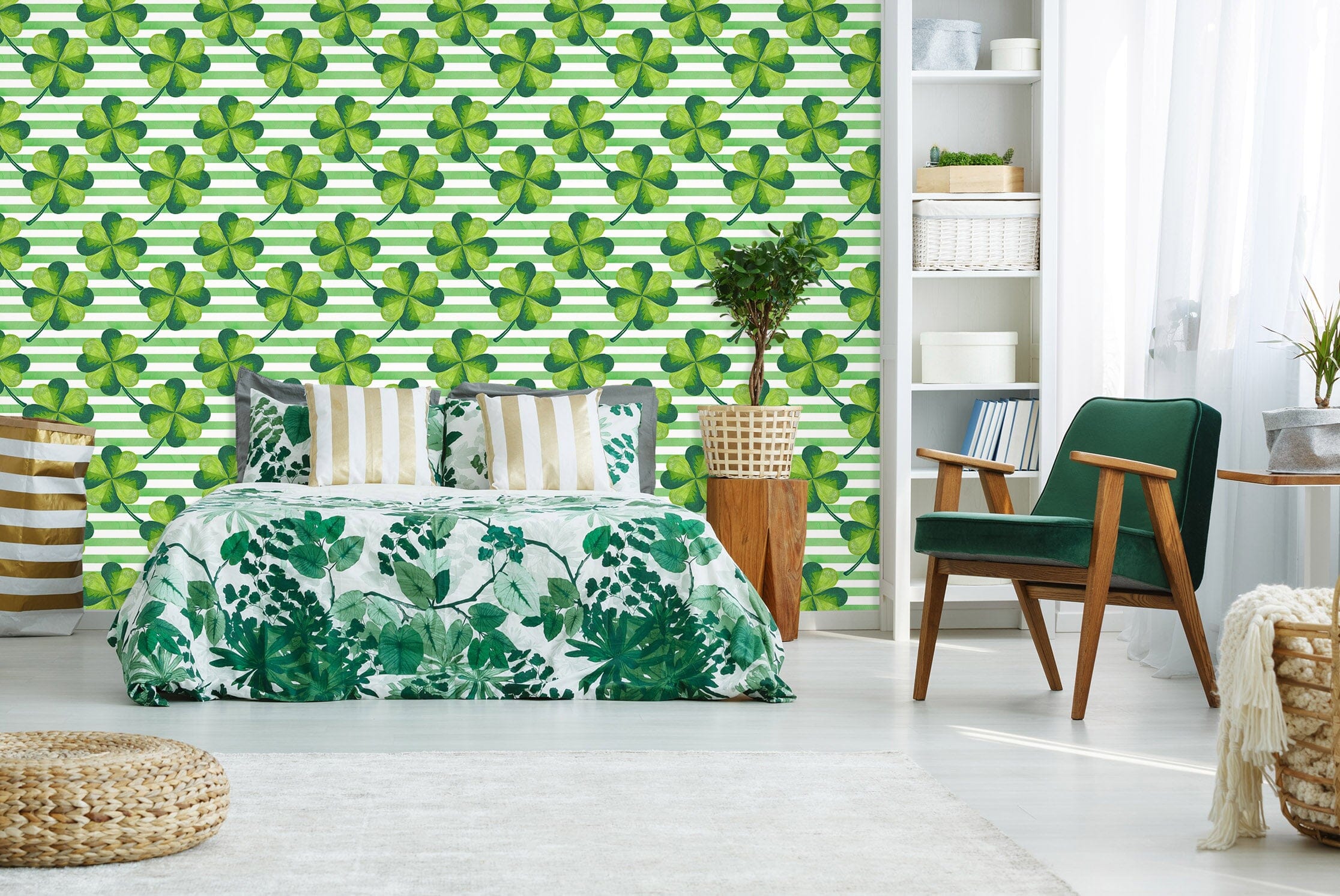 3D Four Leaf Clover 1732 Wall Murals Wallpaper AJ Wallpaper 2 