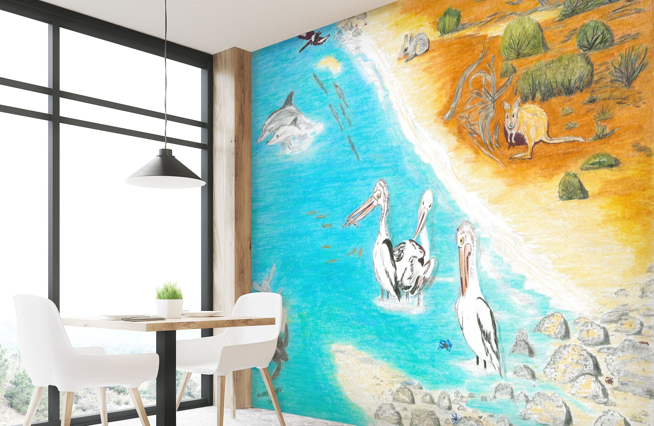 3D Beach Crane 1411 Michael Sewell Wall Mural Wall Murals Wallpaper AJ Wallpaper 2 