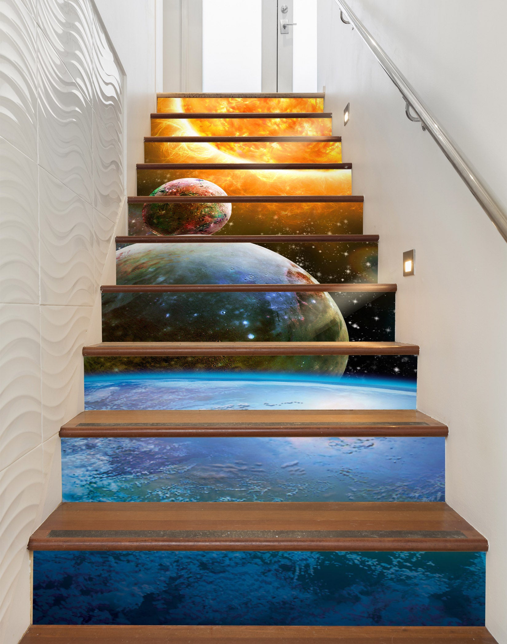 3D Planet Sun 96174 Adrian Chesterman Stair Risers