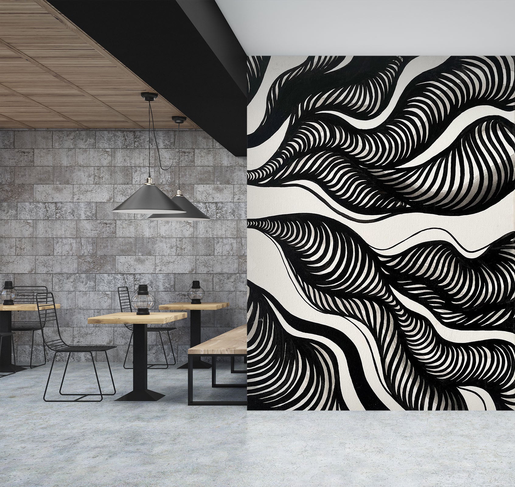 3D Black Wind 1290 Jacqueline Reynoso Wall Mural Wall Murals