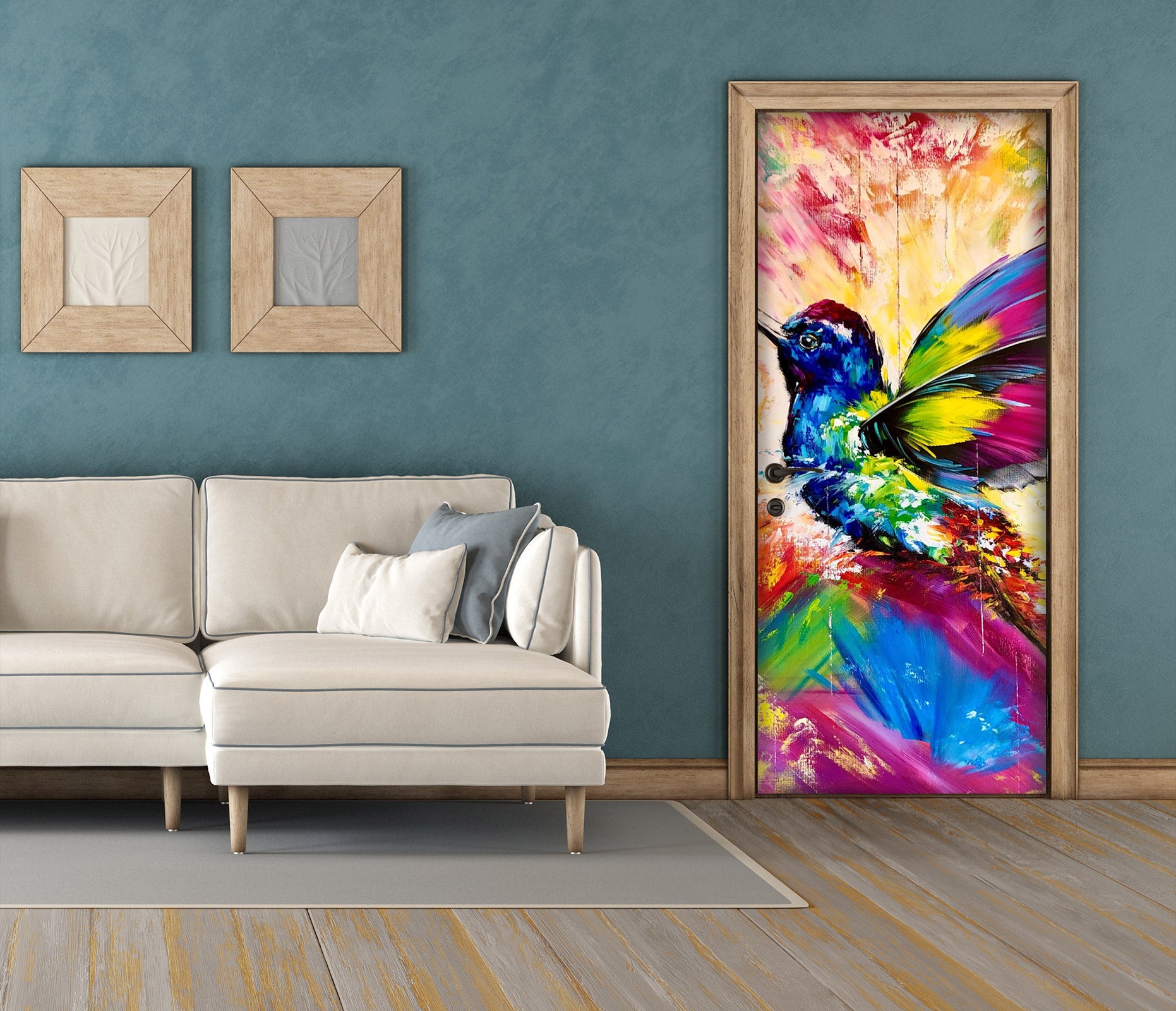 3D Colorful Bird 3139 Skromova Marina Door Mural