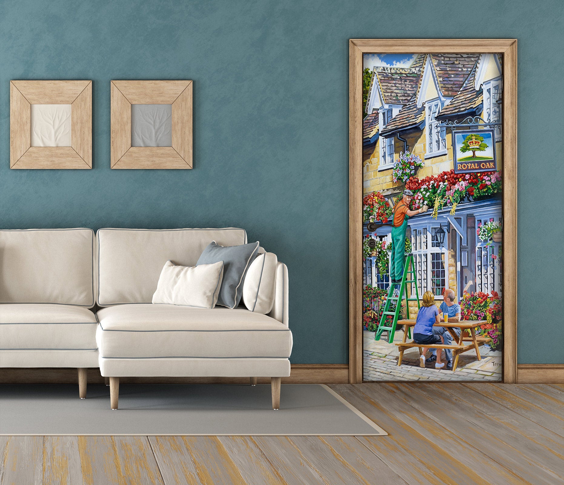 3D Building Shop Flowers 103173 Trevor Mitchell Door Mural
