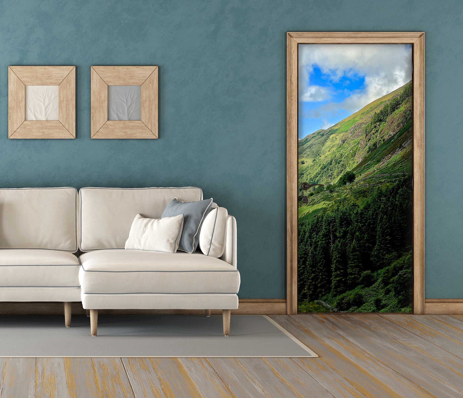 3D Mountains Lawn 11104 Kathy Barefield Door Mural