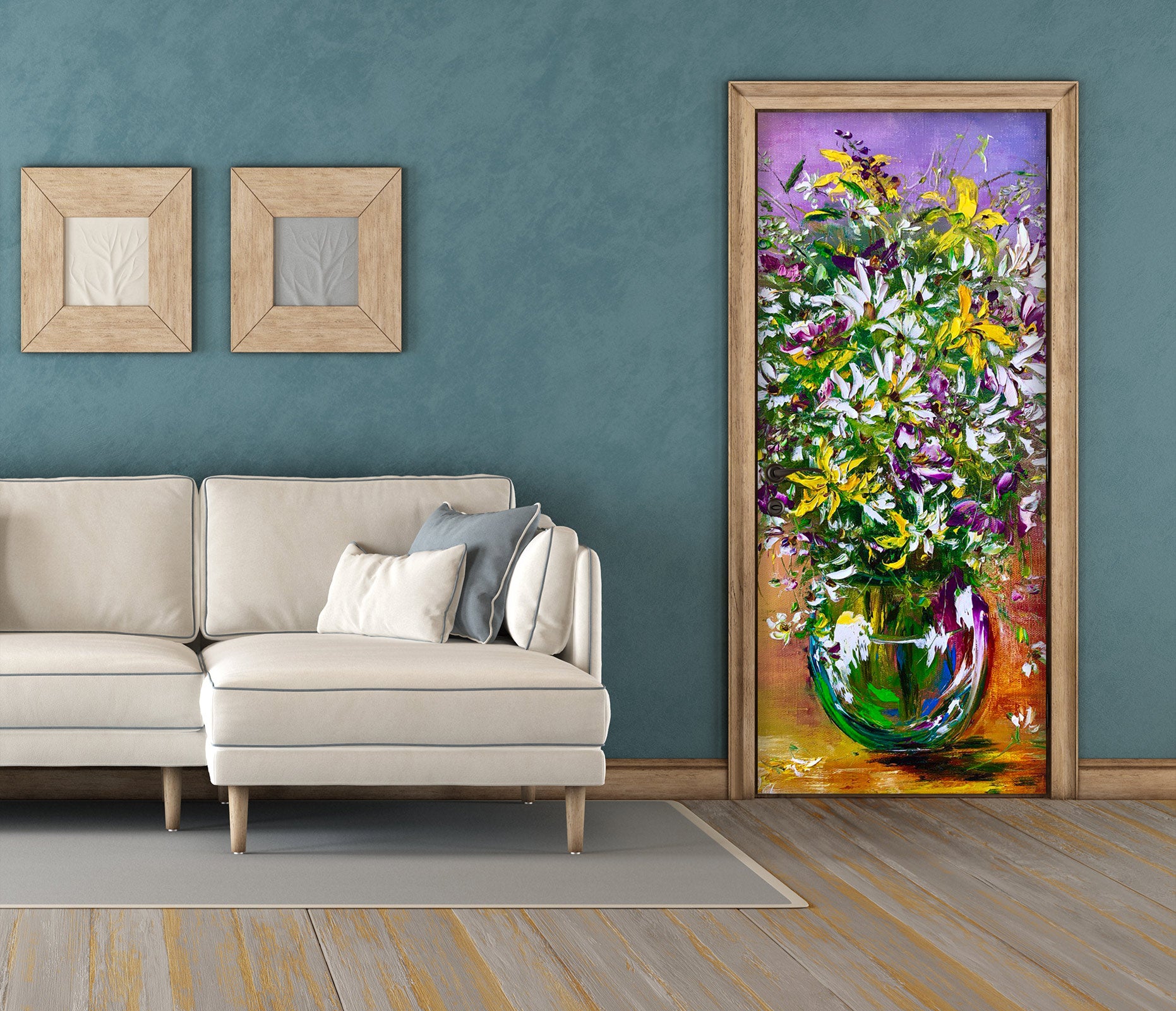3D Colorful Vase 3095 Skromova Marina Door Mural