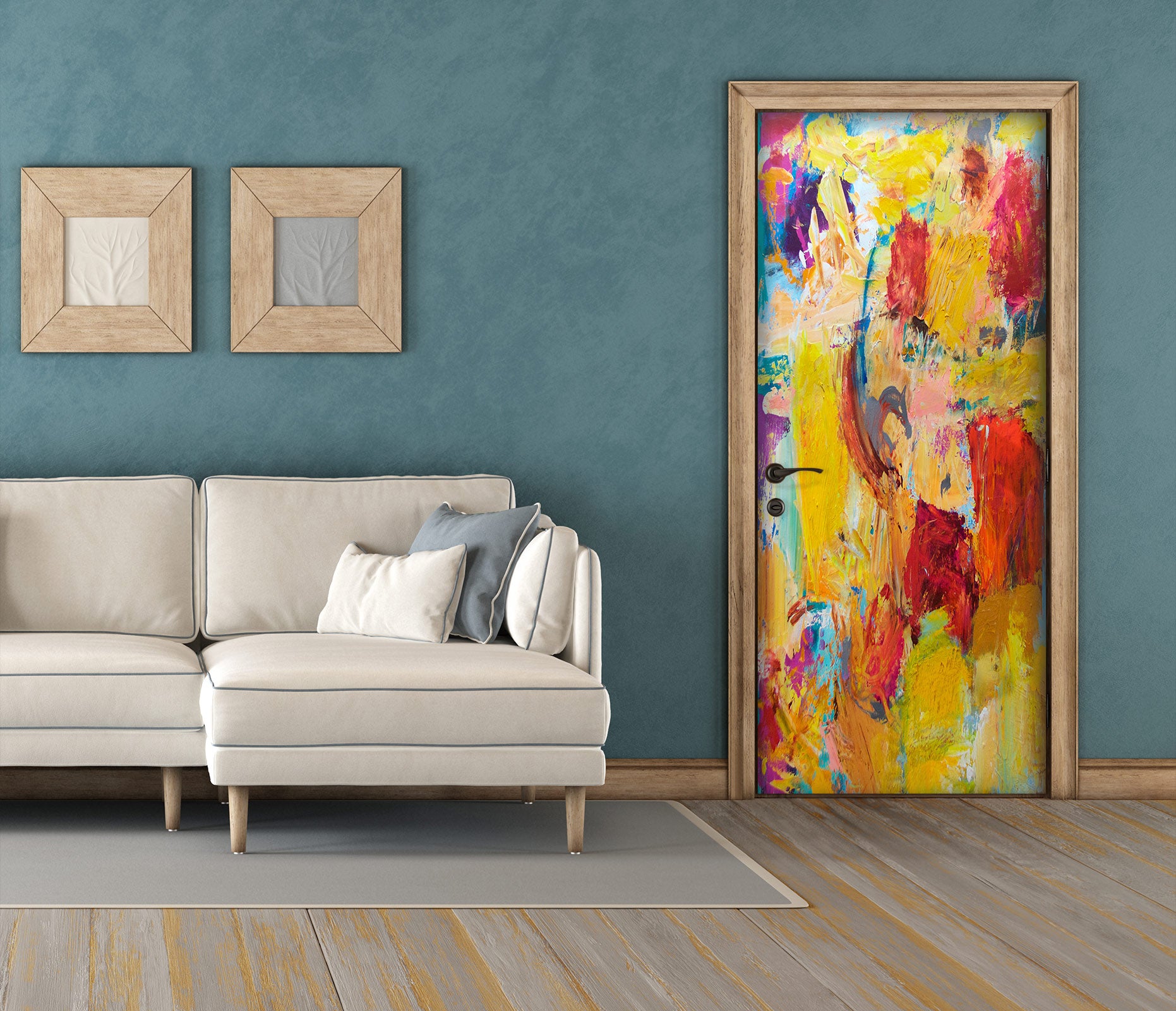 3D Yellow-Red Pigment 93174 Allan P. Friedlander Door Mural