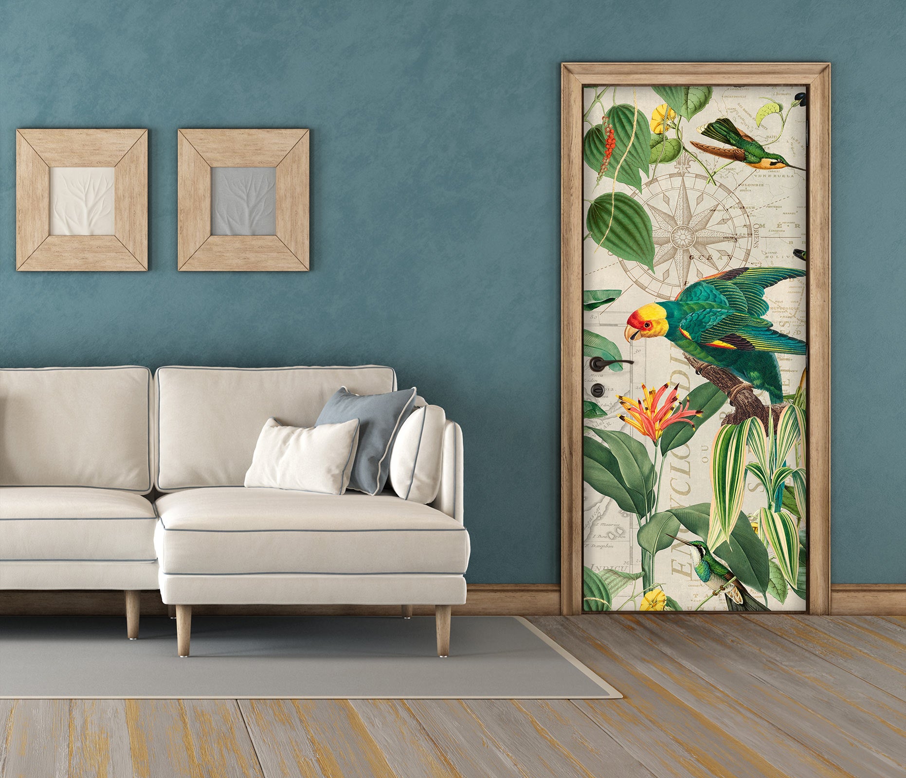 3D Bird Leaf Clump 11924 Andrea Haase Door Mural