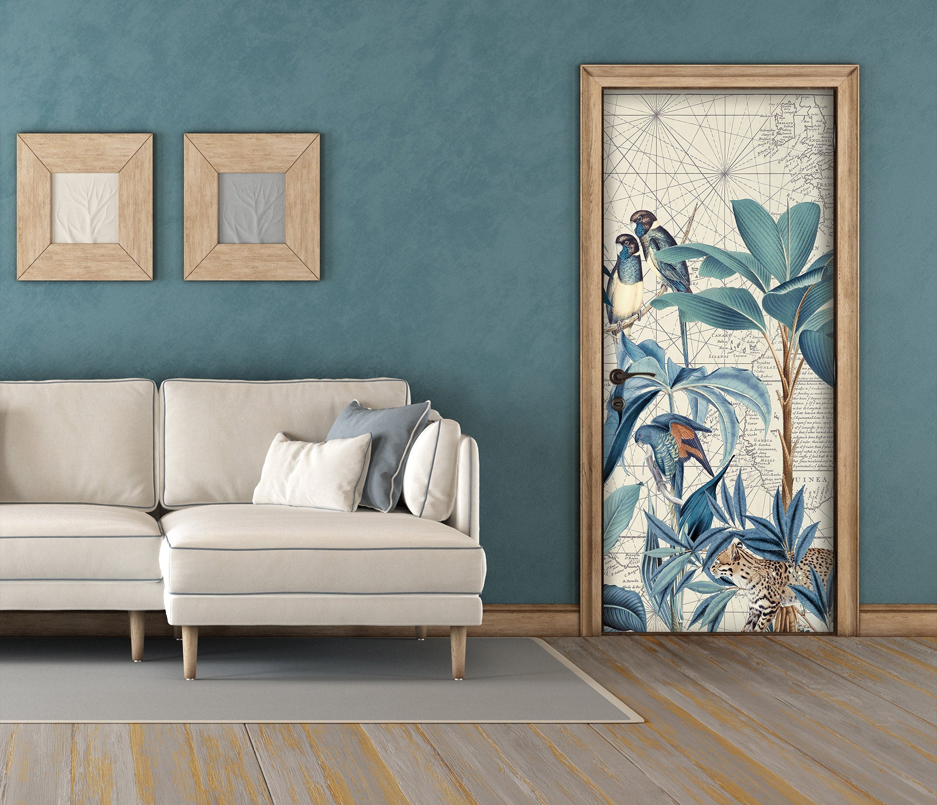 3D Bird Leaves 11961 Andrea Haase Door Mural