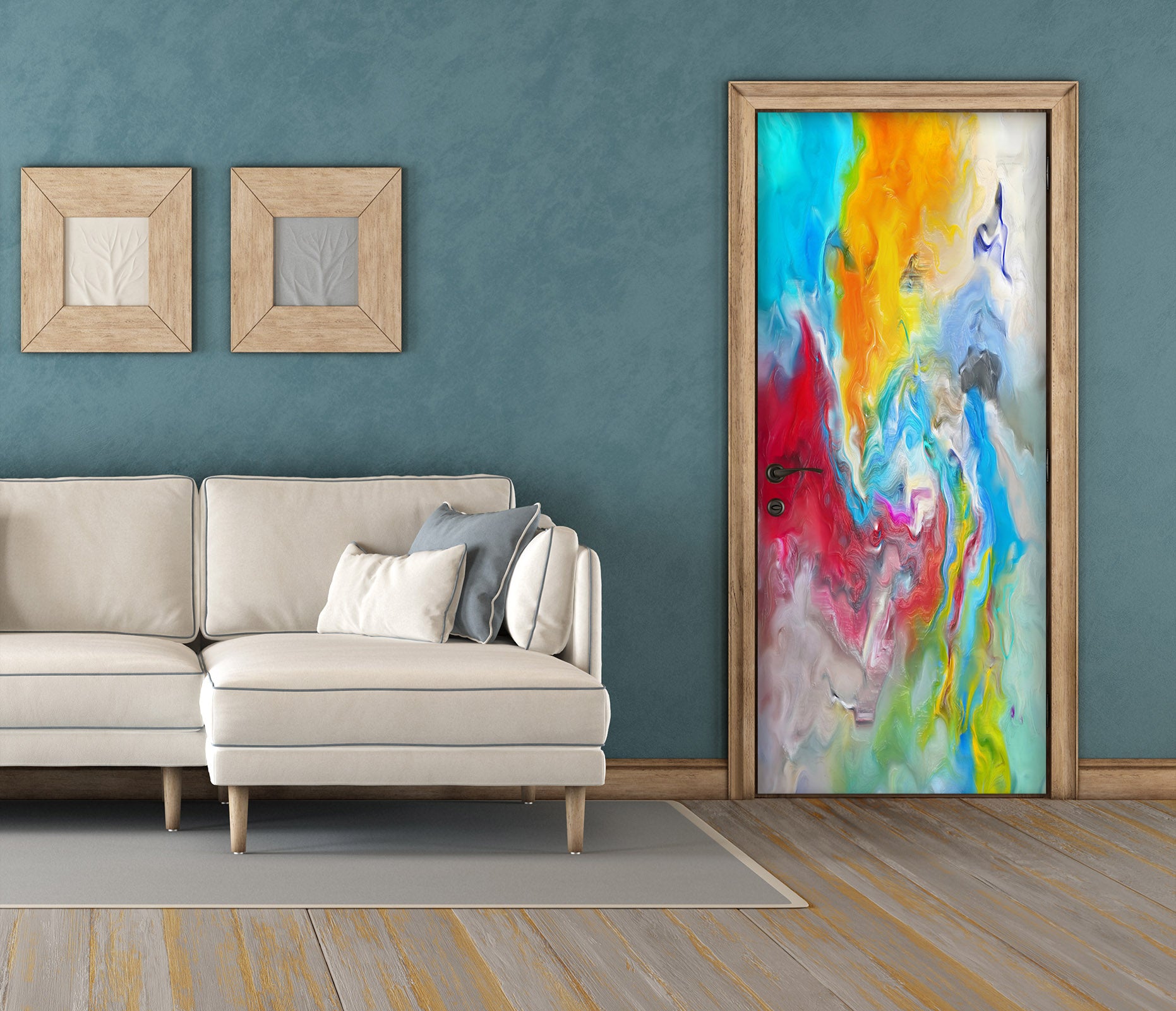 3D Colorful 21163 Door Mural