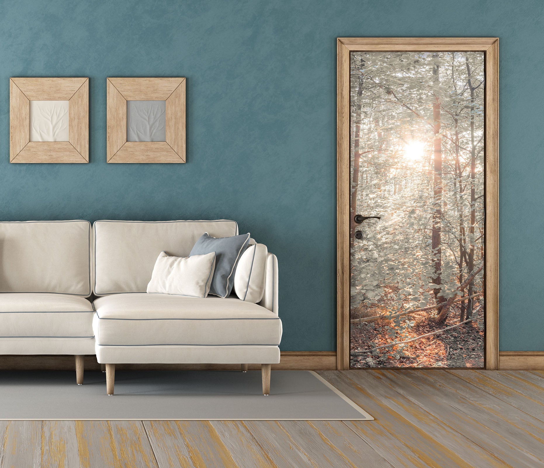 3D Sunshine Trees 5079 Assaf Frank Door Mural