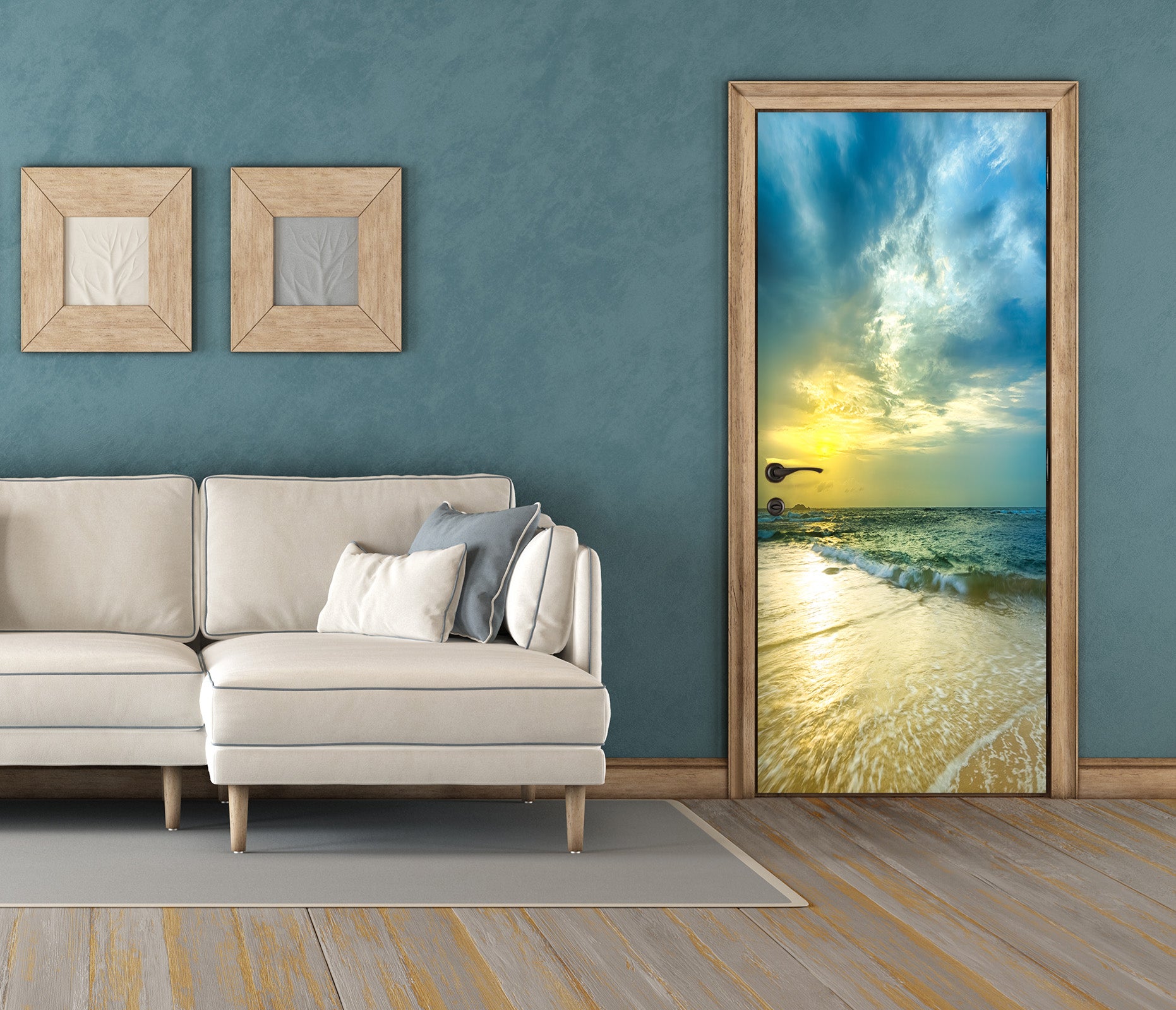 3D Sea Sky 22016 Door Mural