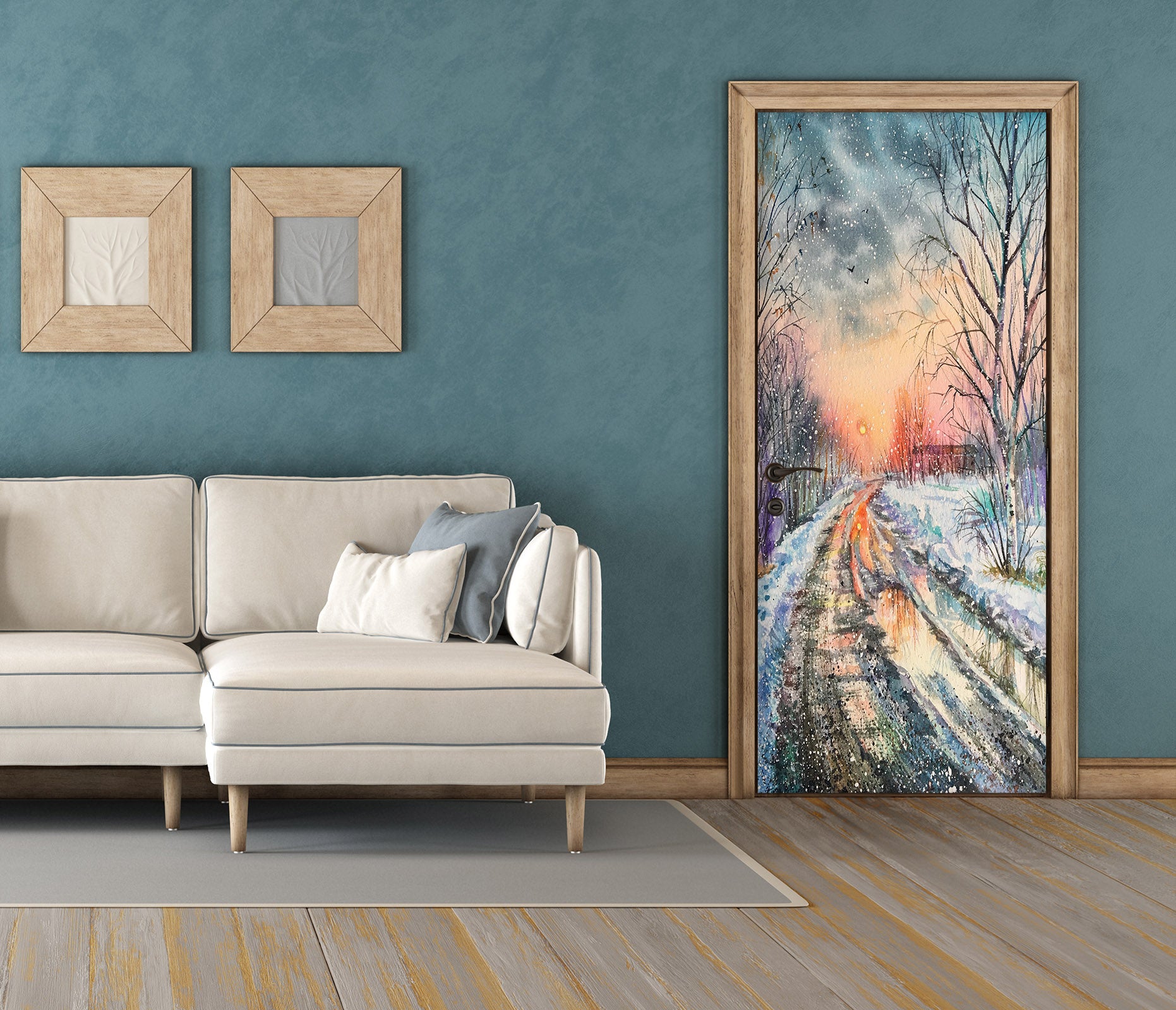 3D Snow Trail 25190 Door Mural