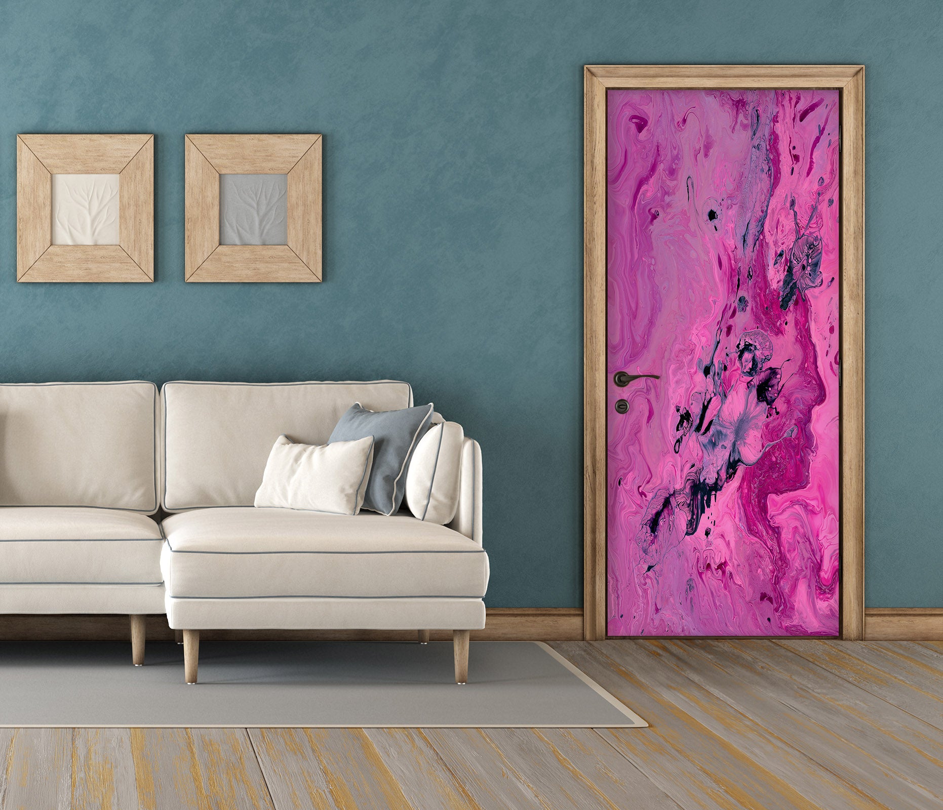 3D Fuchsia 21220 Door Mural