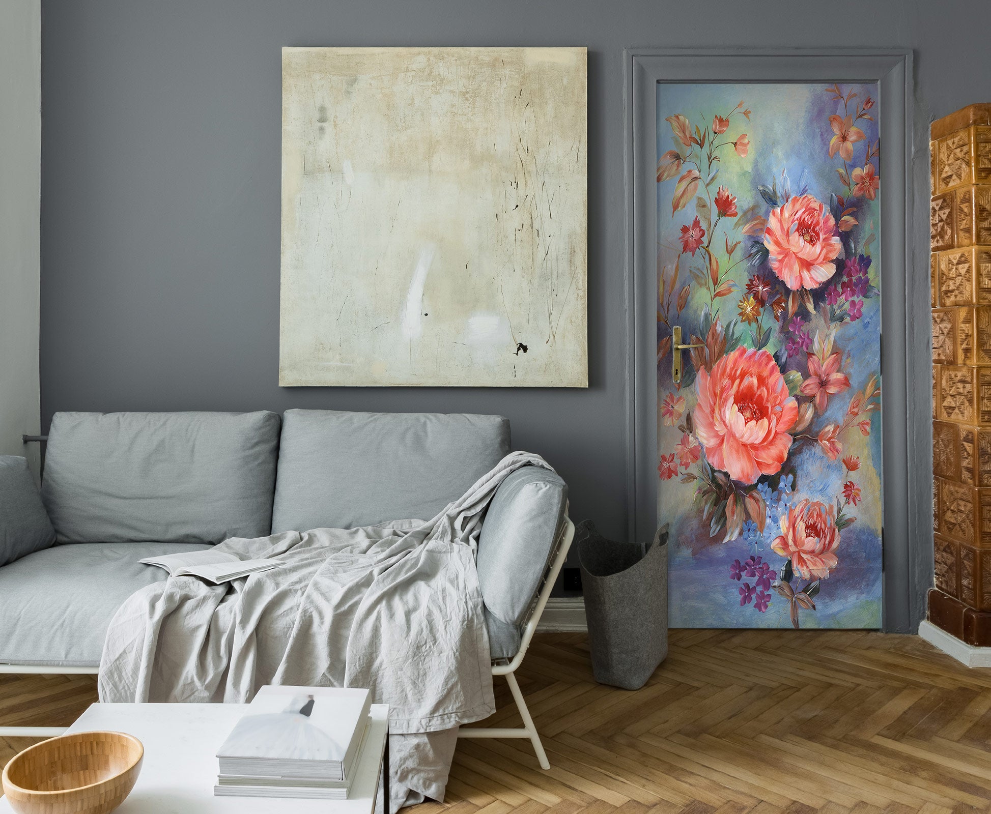 3D Flower 24126 Door Mural