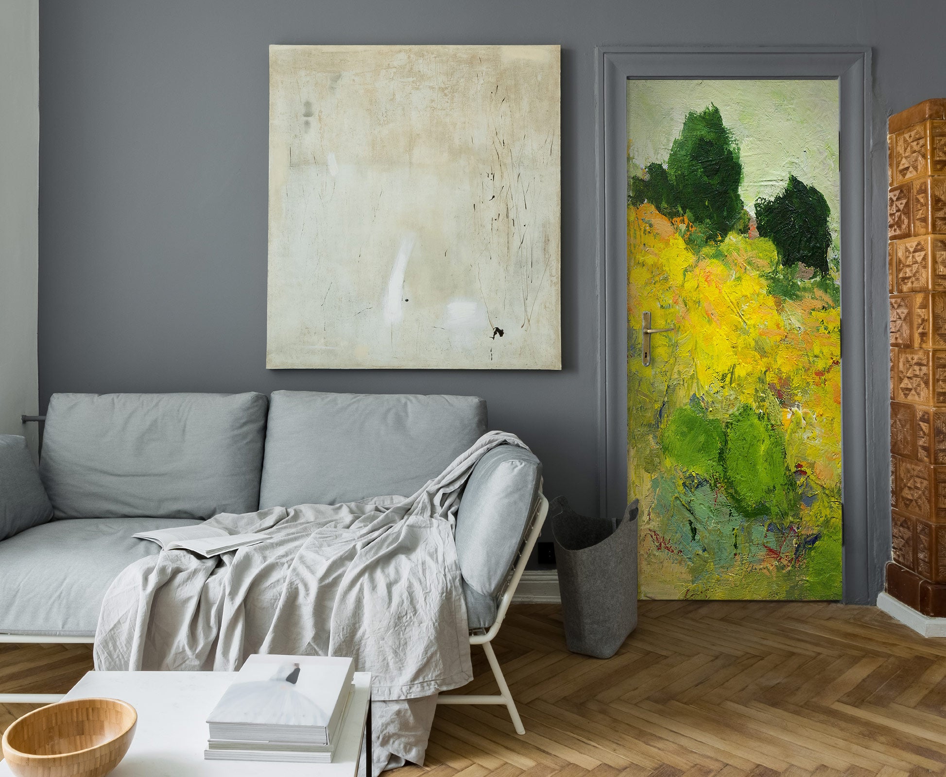 3D Grass Tree Oil Painting 93167 Allan P. Friedlander Door Mural