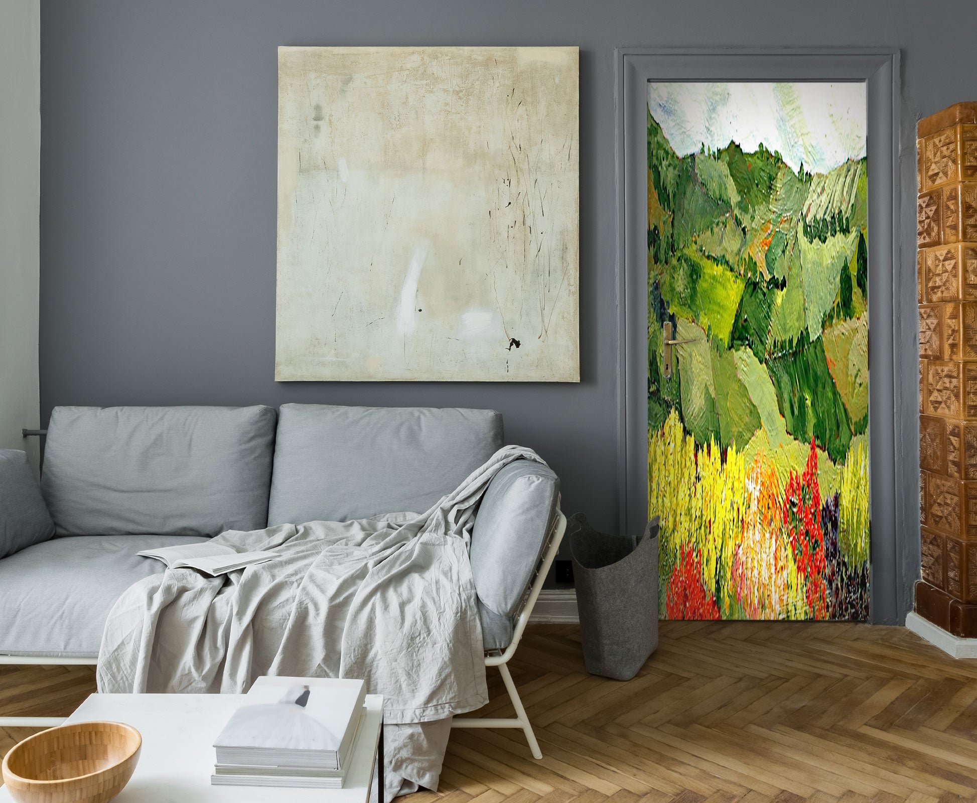 3D Field Block Flower Bush 9326 Allan P. Friedlander Door Mural