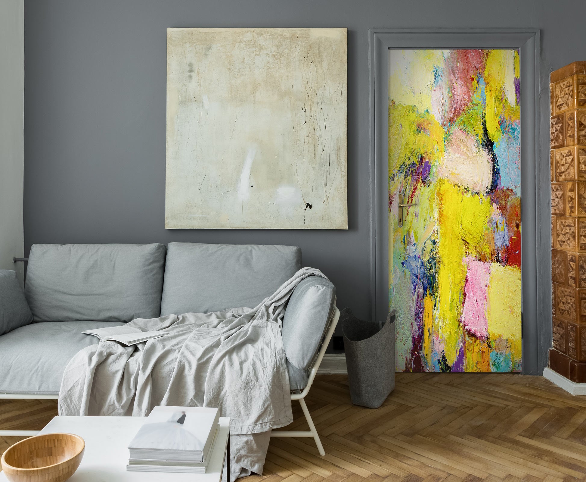 3D Color Oil Painting Block 93132 Allan P. Friedlander Door Mural