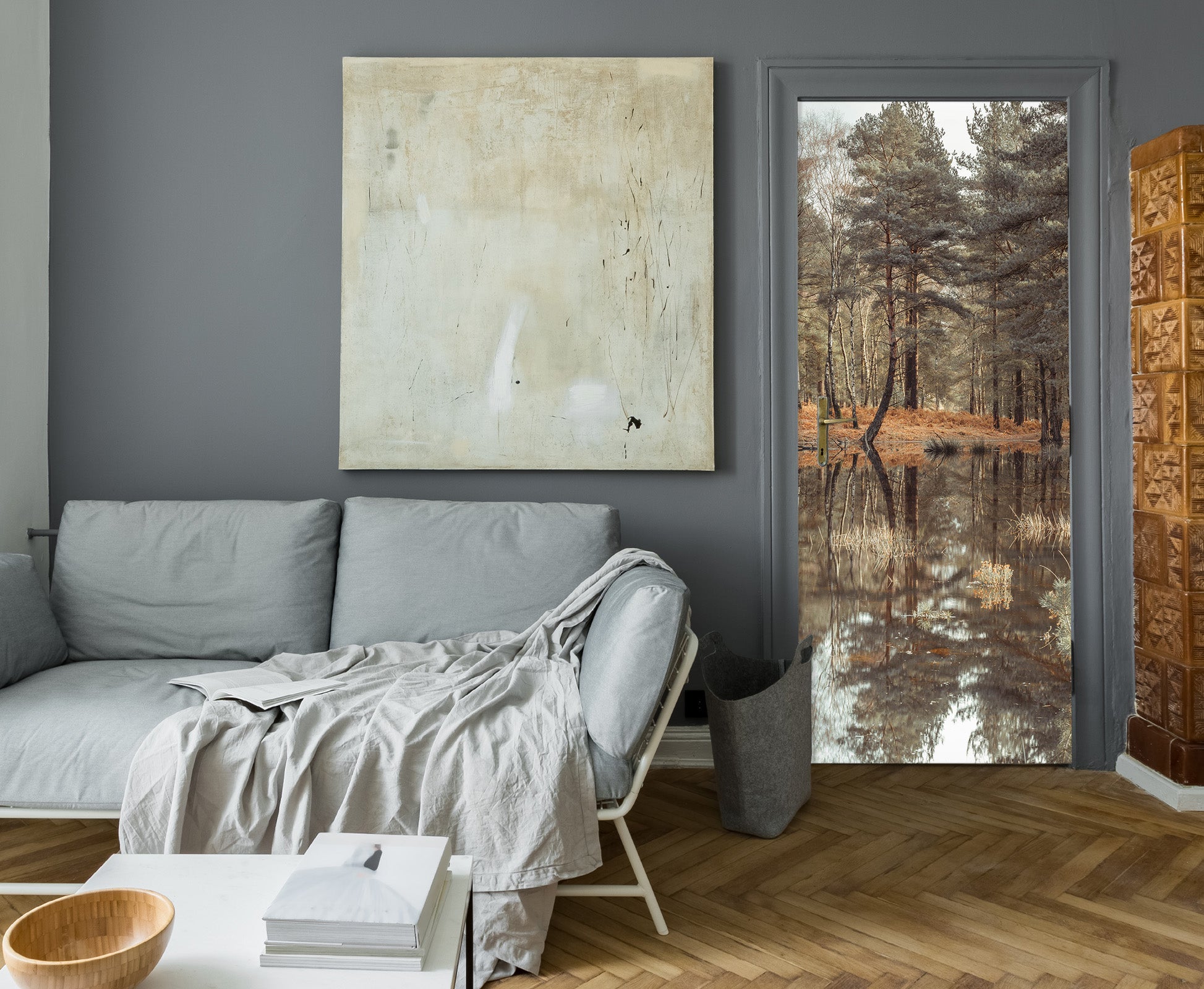 3D Pine Forest 5137 Assaf Frank Door Mural
