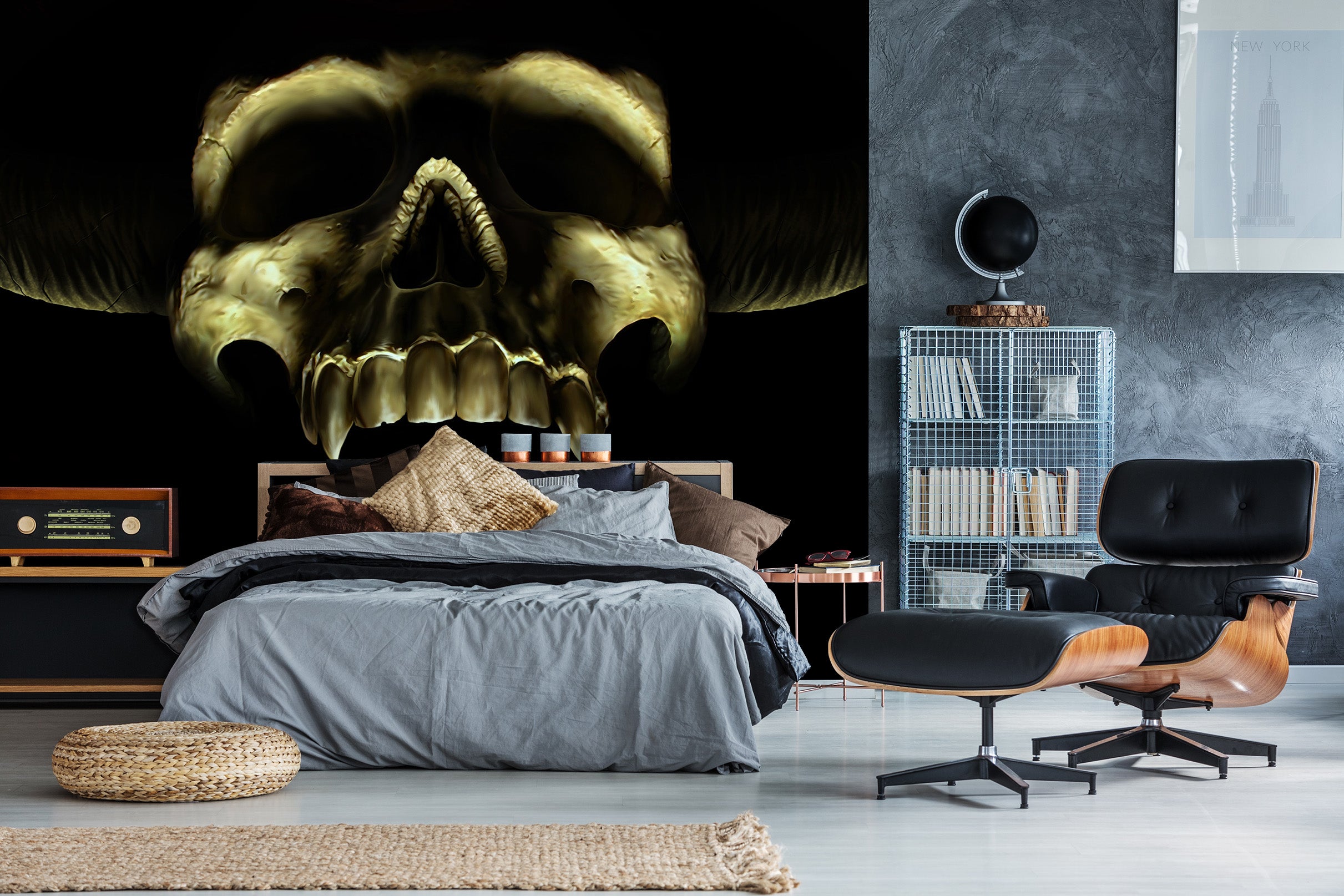 3D Skull 5008 Tom Wood Wall Mural Wall Murals