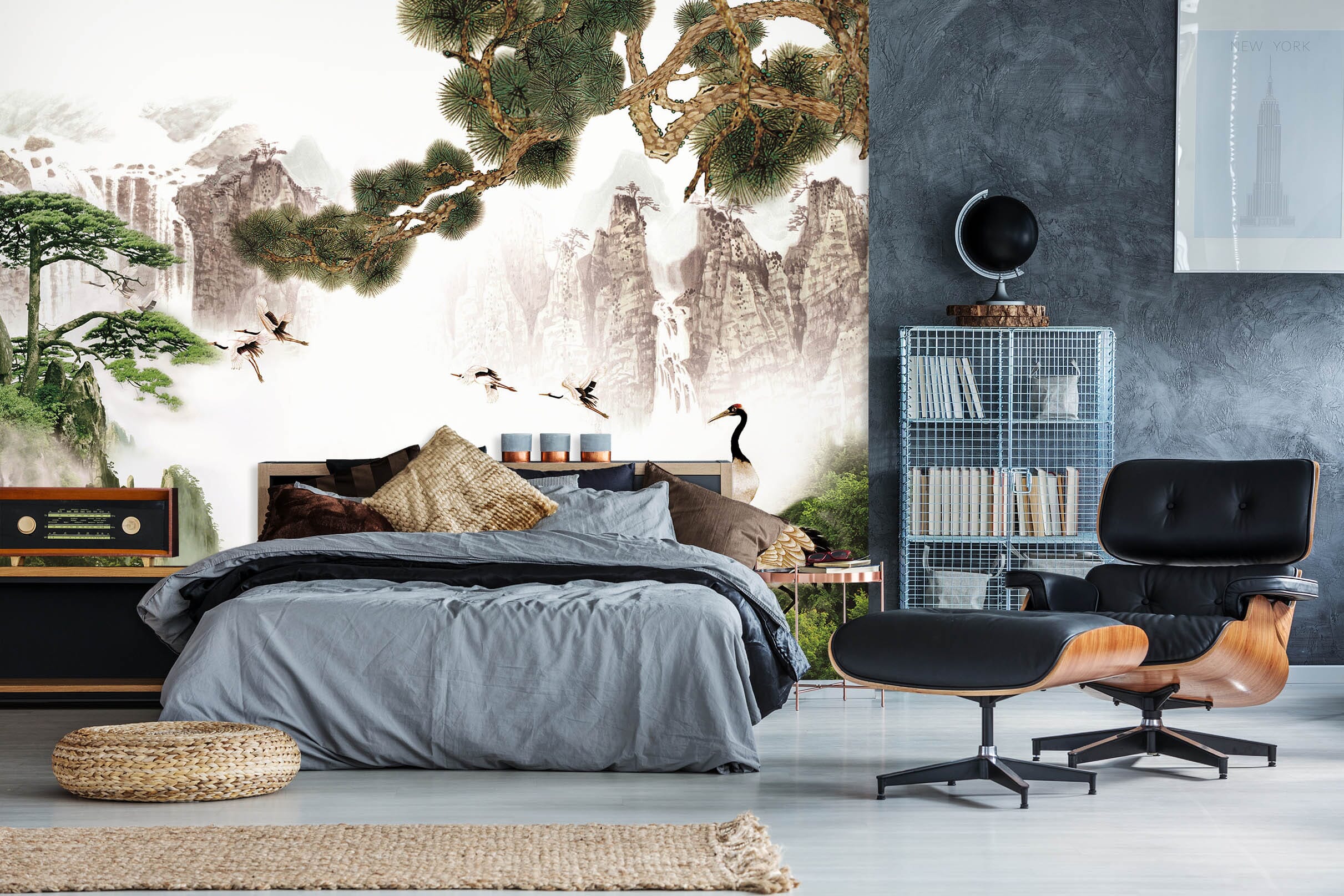 3D Alpine White Crane 1619 Wall Murals Wallpaper AJ Wallpaper 2 
