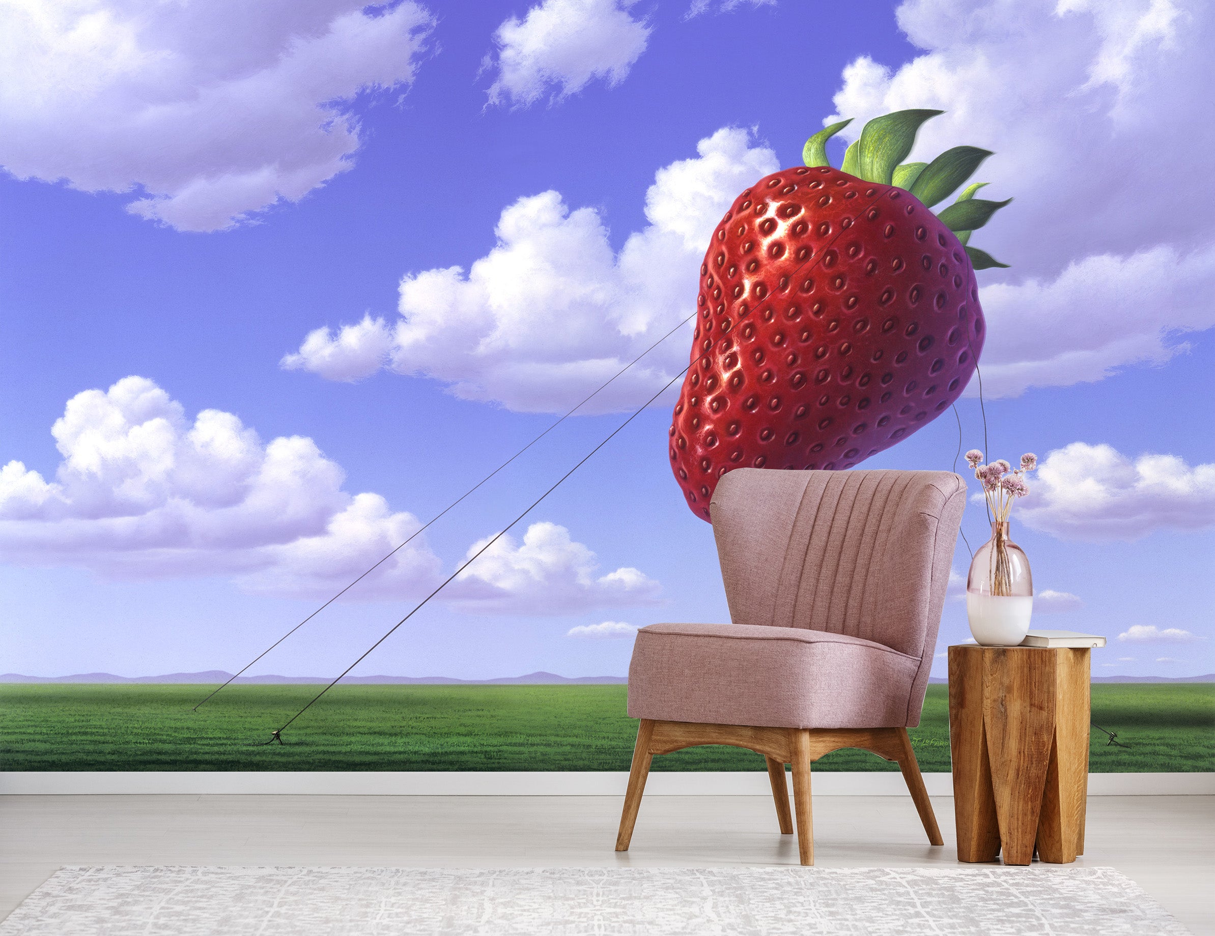 3D Strawberry Sky 85009 Jerry LoFaro Wall Mural Wall Murals