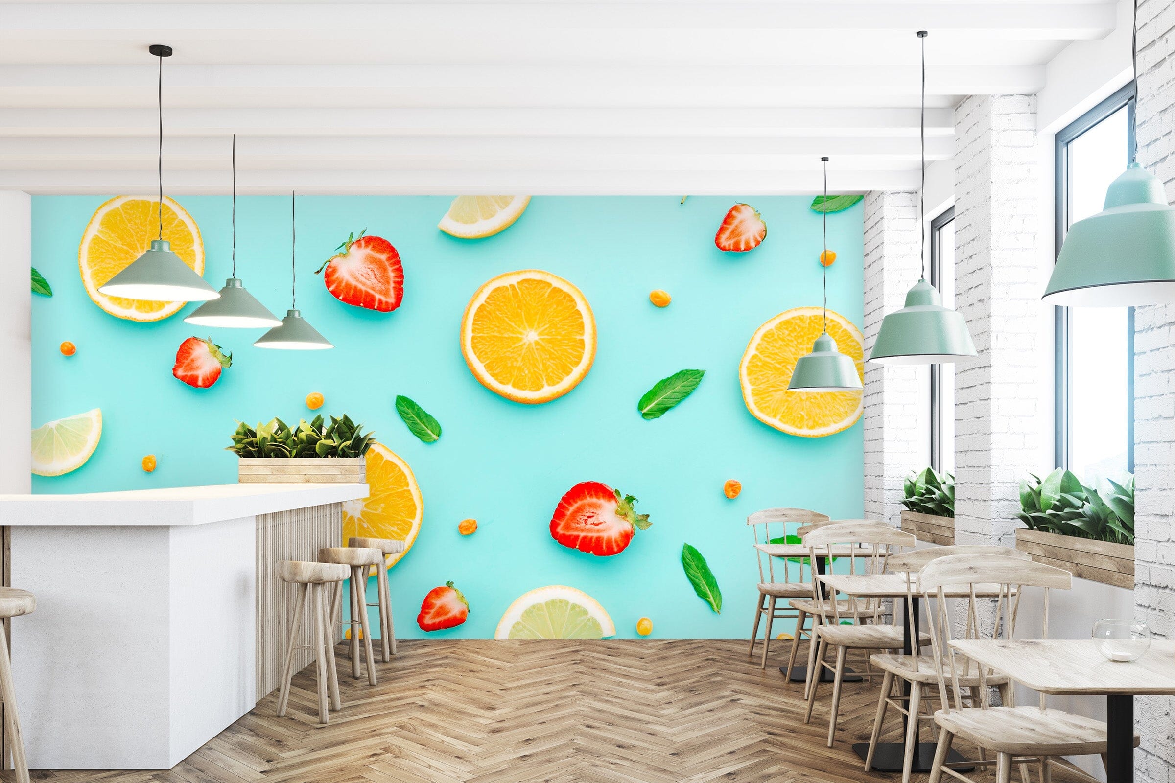3D Orange Strawberry 1464 Wall Murals Wallpaper AJ Wallpaper 2 
